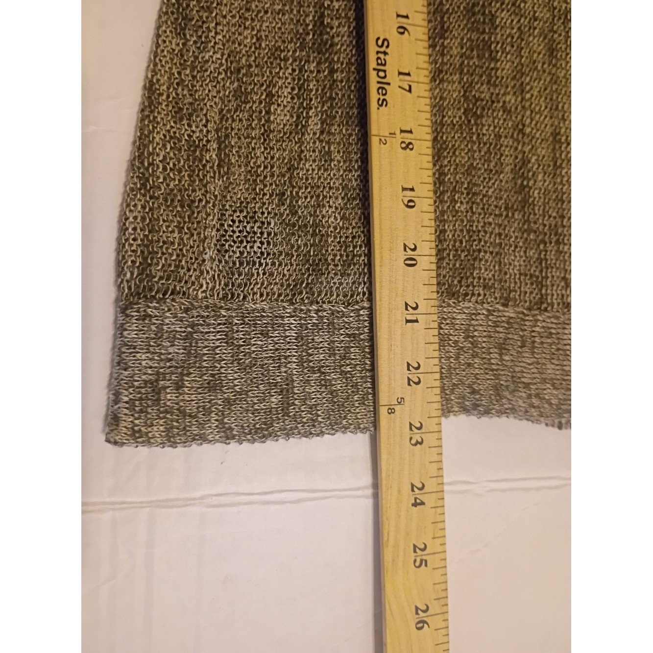 Christopher Fischer Open-Front Knit Cardigan Sweater – Olive Brown Linen Sz L
