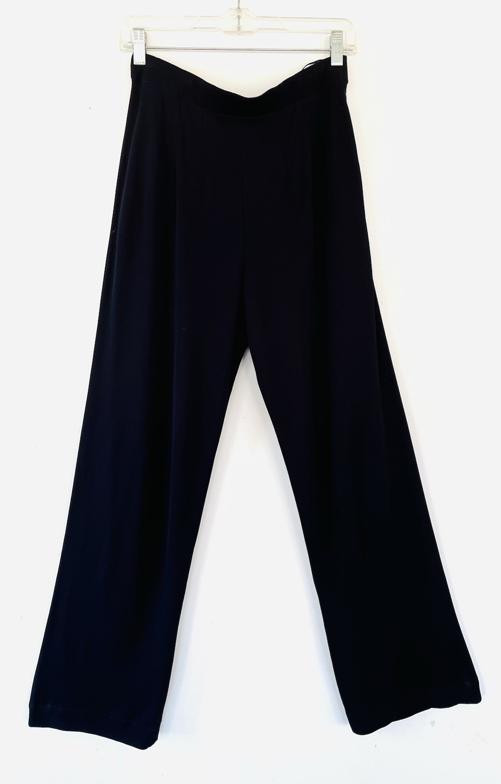 Vintage Jean Muir High Waist Wide Leg Navy Rayon Pants NWT Orig Retail $ 755