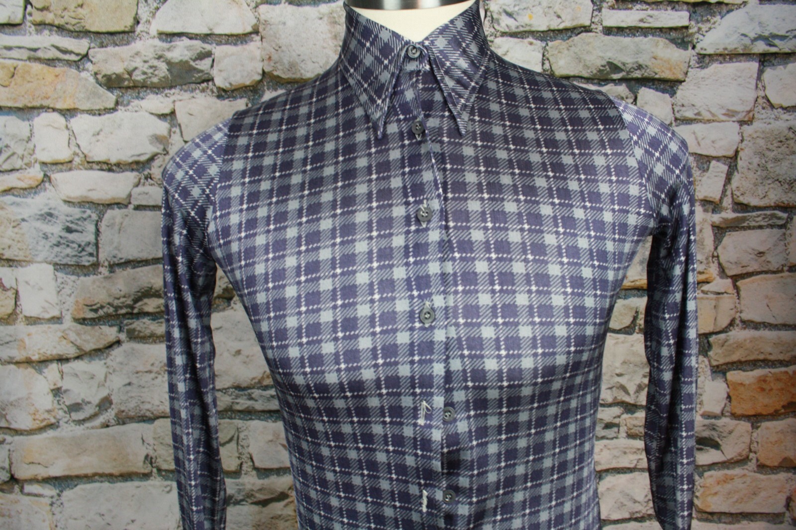 NIK NIK Ladies Vintage Blouse Shirt Made In Italy Dancers on Plaid Size 7-8