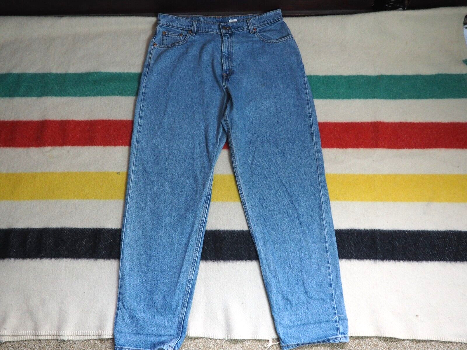 VTG 90s LEVIS 560 Loose Straight Fit Faded Blue Denim 34×32 Baggy Jeans Womens