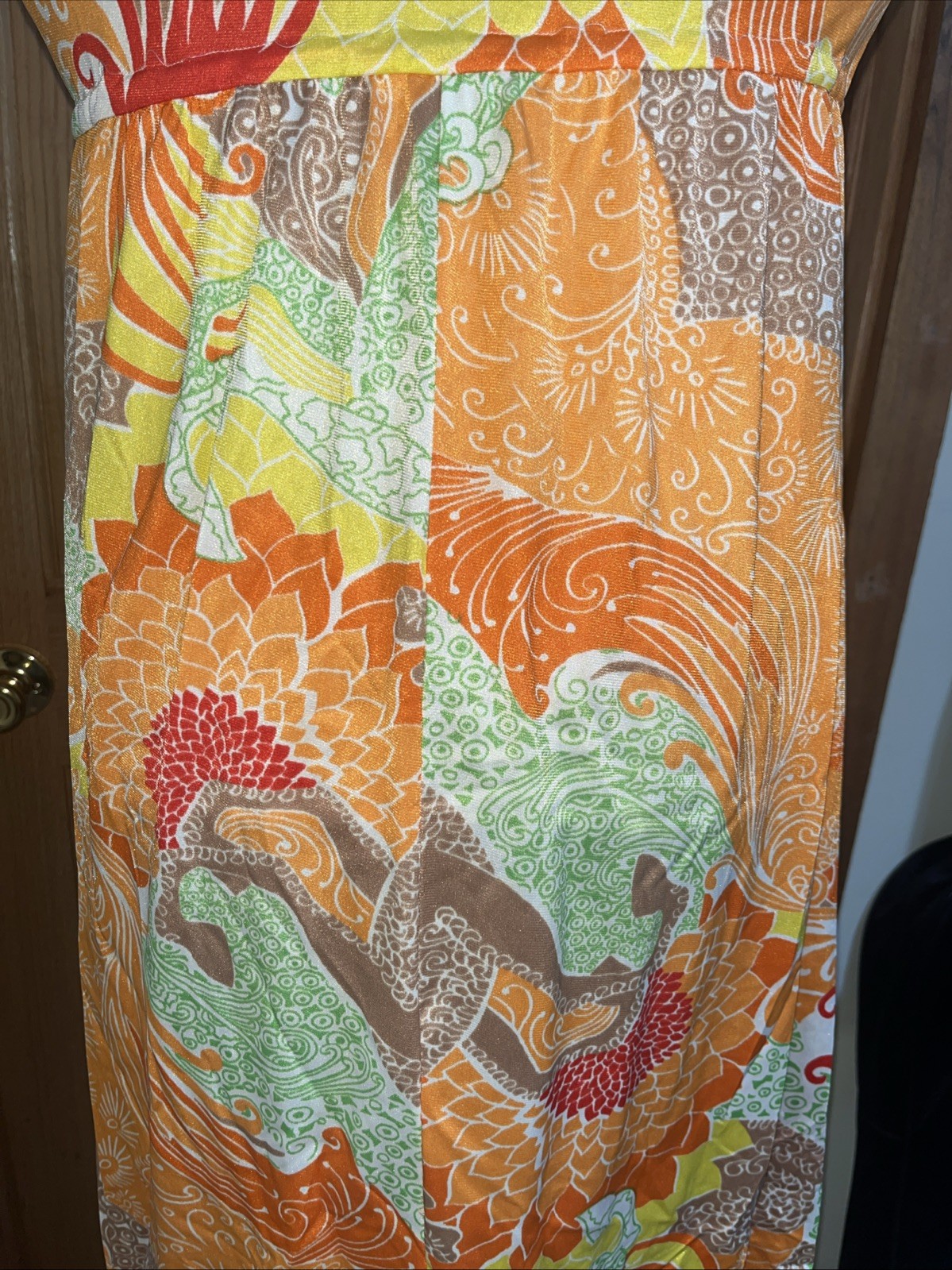 Vtg 60s Gossard Artemis Sheer Nylon Dress/Night Gown Bright Floral Read