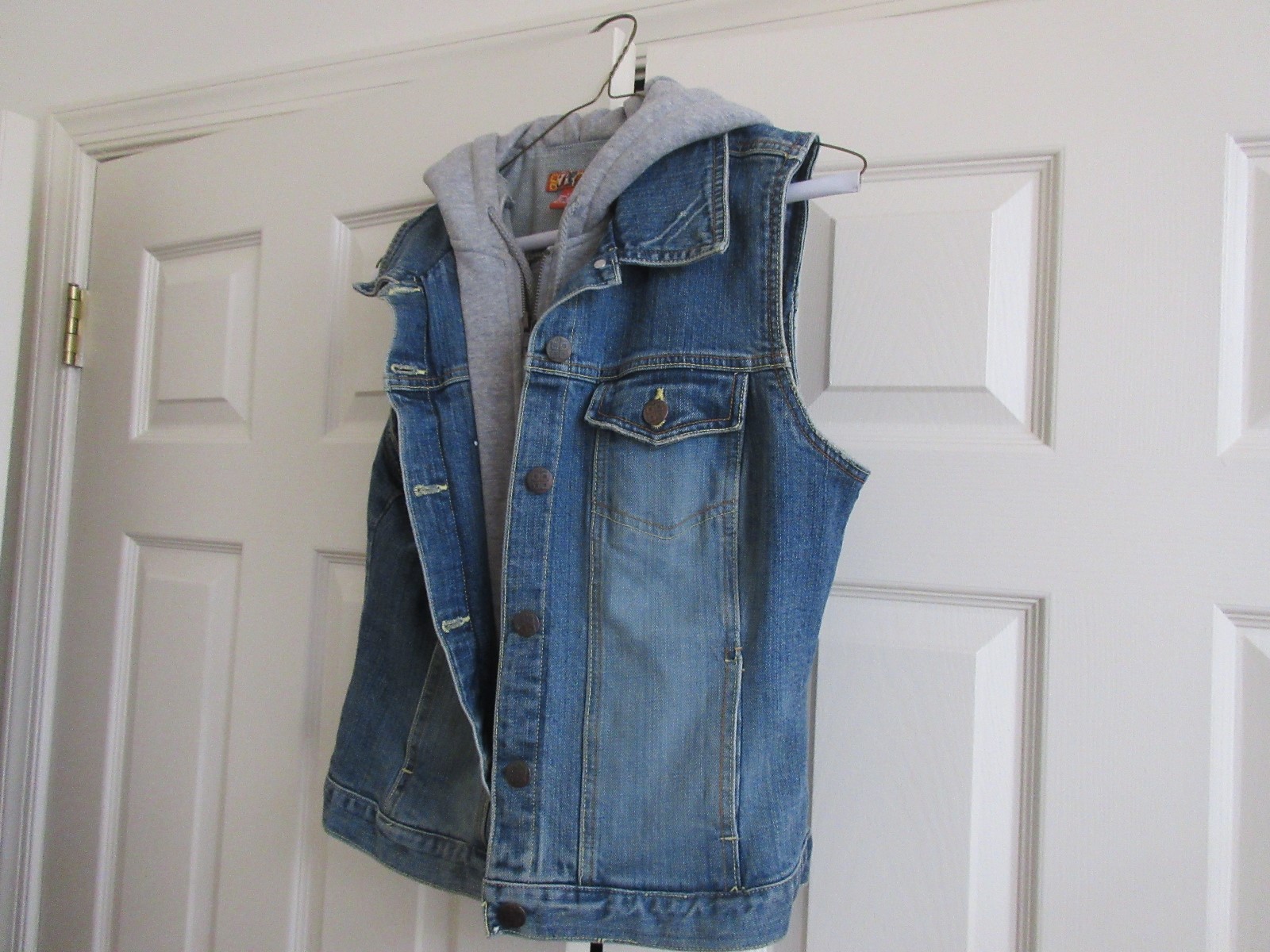PLUGG , Hooded / Denim Ladies Vest , Size L , Vintage