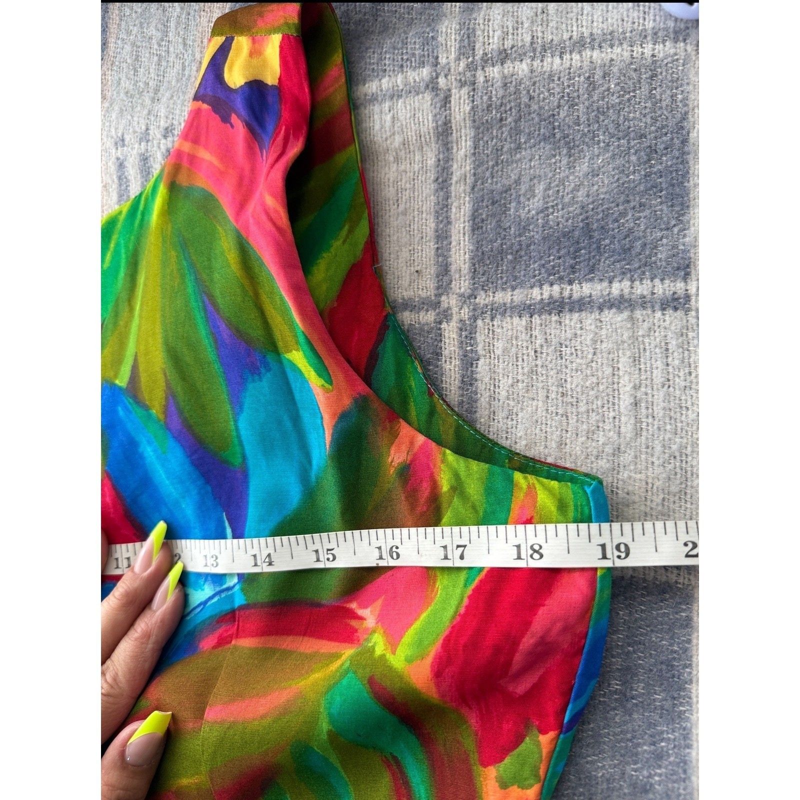 A2 Ellen Ashley Dress Tropical Floral Shift 1990s Vintage Resort SleevelesS 10