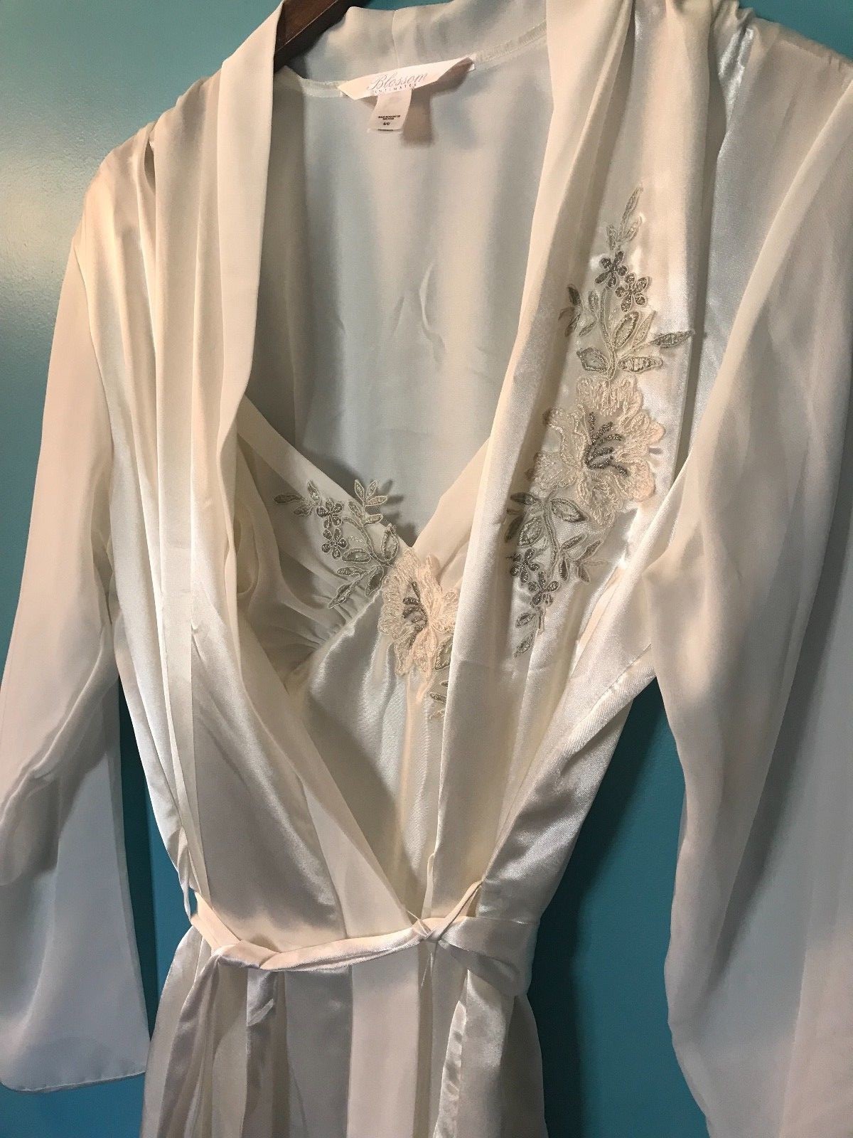 Blossom Intimates Nightgown Peignoir Bridal Size SM S Layla Sissy Second Skin