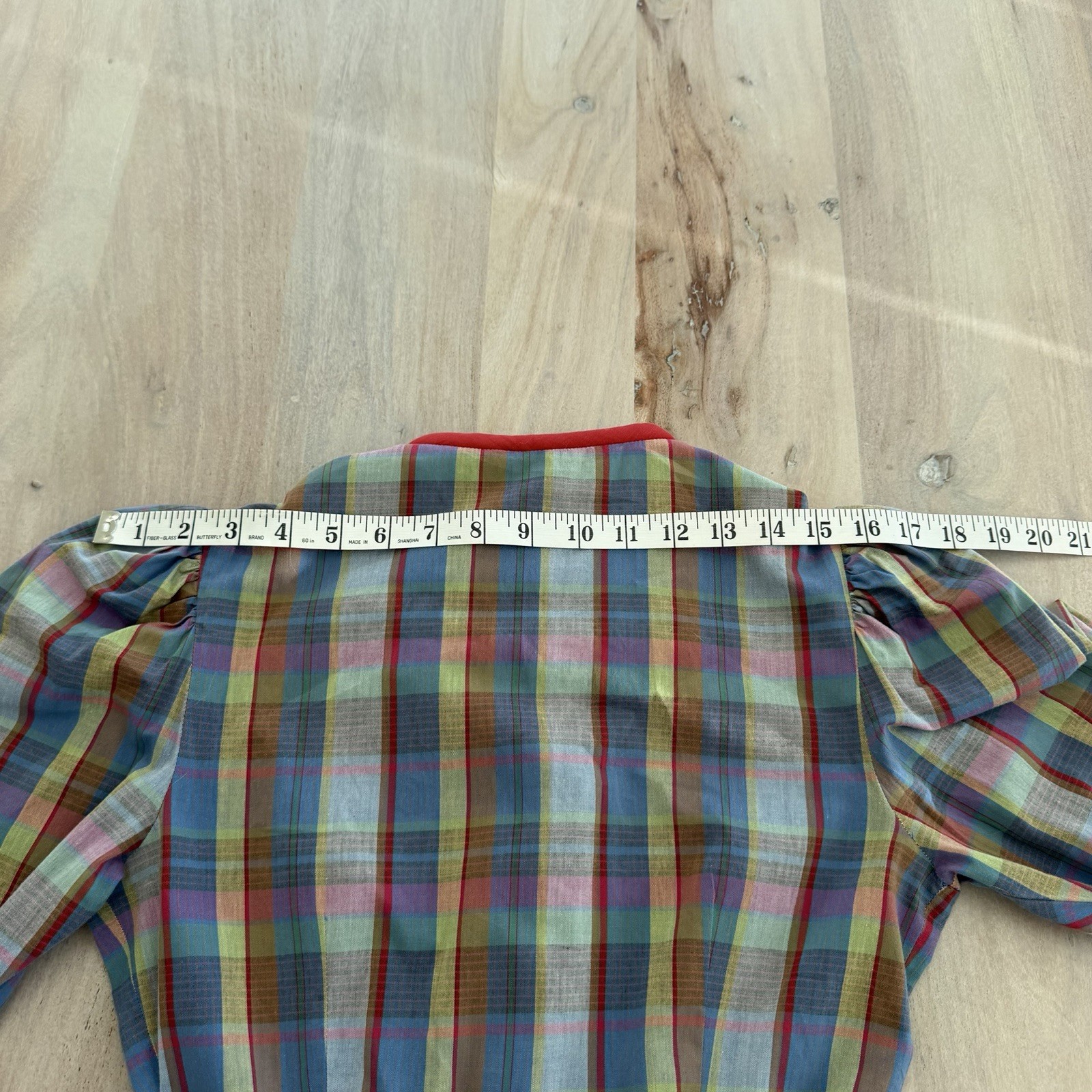 Vintage Katherine Conover Plaid Button Front Prairie Dress Long Sleeve Size 4
