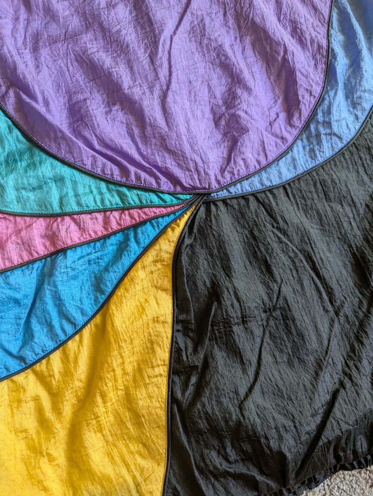 Vintage Olympic Exposure Color Block Windbreaker Jacket 90s Nylon Size L
