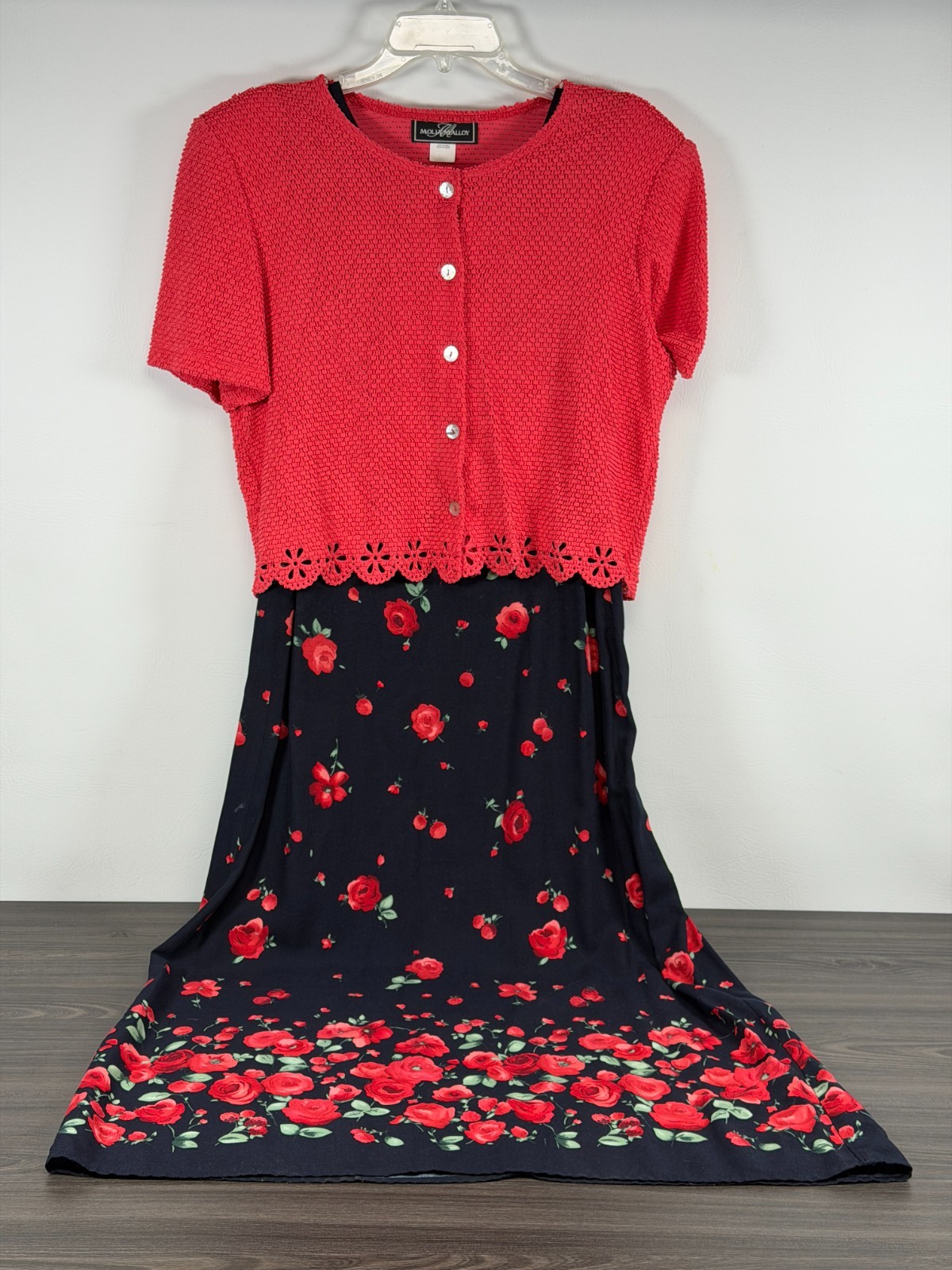 2 pc Molly Malloy Sleeveless Dress with Bolero Knit Top Sweater Jacket Size 12