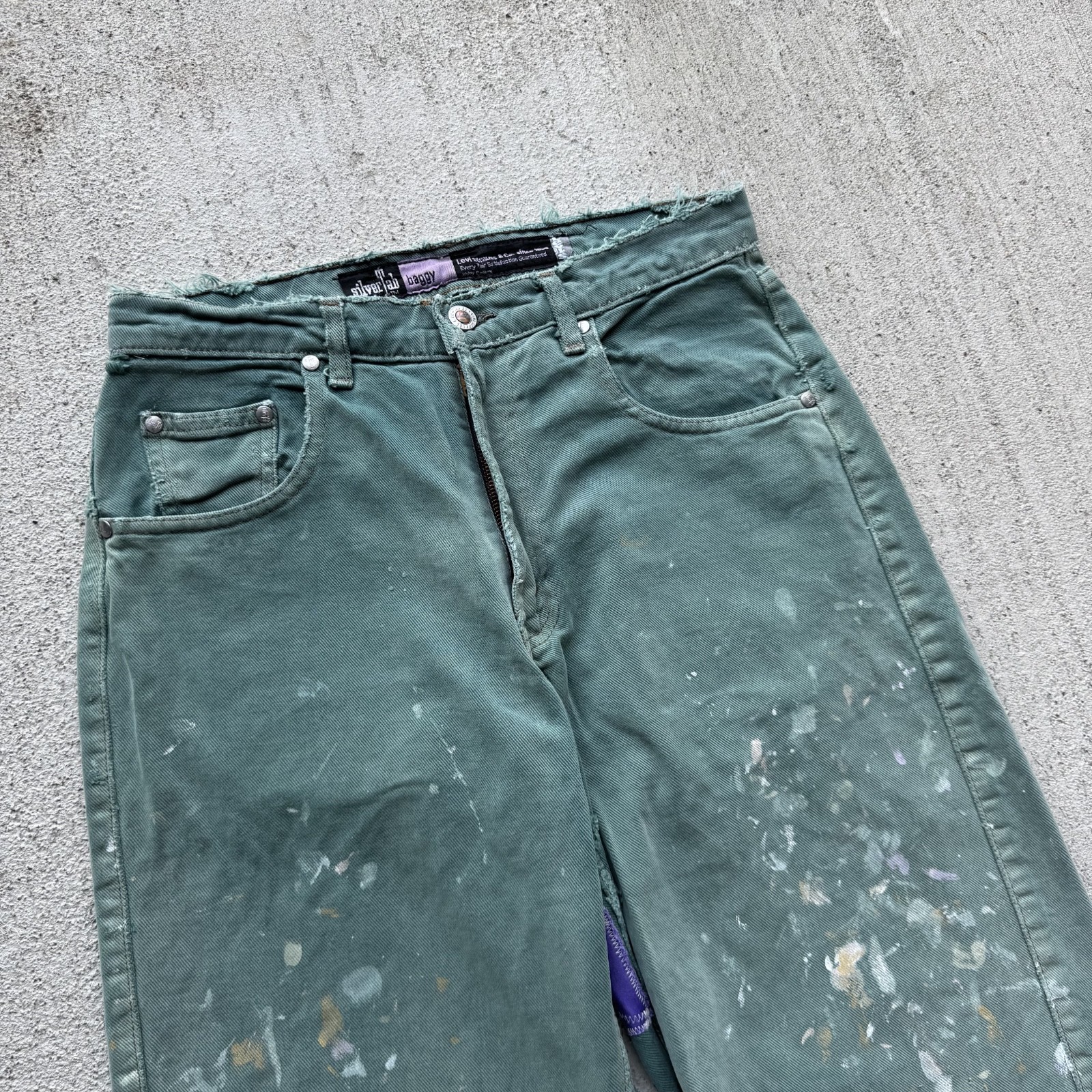 Y2K Levi’s Silver Tab Baggy Vintage Repaired Patchwork Painter Jeans 29×29