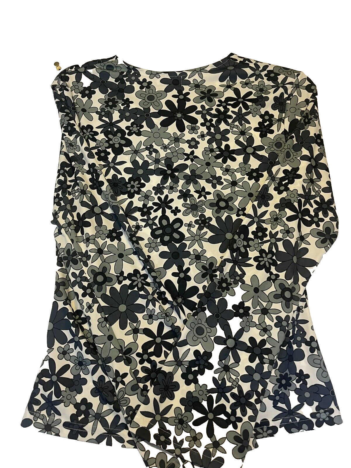 Vintage 1990s Cool Wear Retro Daisy Belly Shirt Hippie 100% Polyester Sz M Y2K