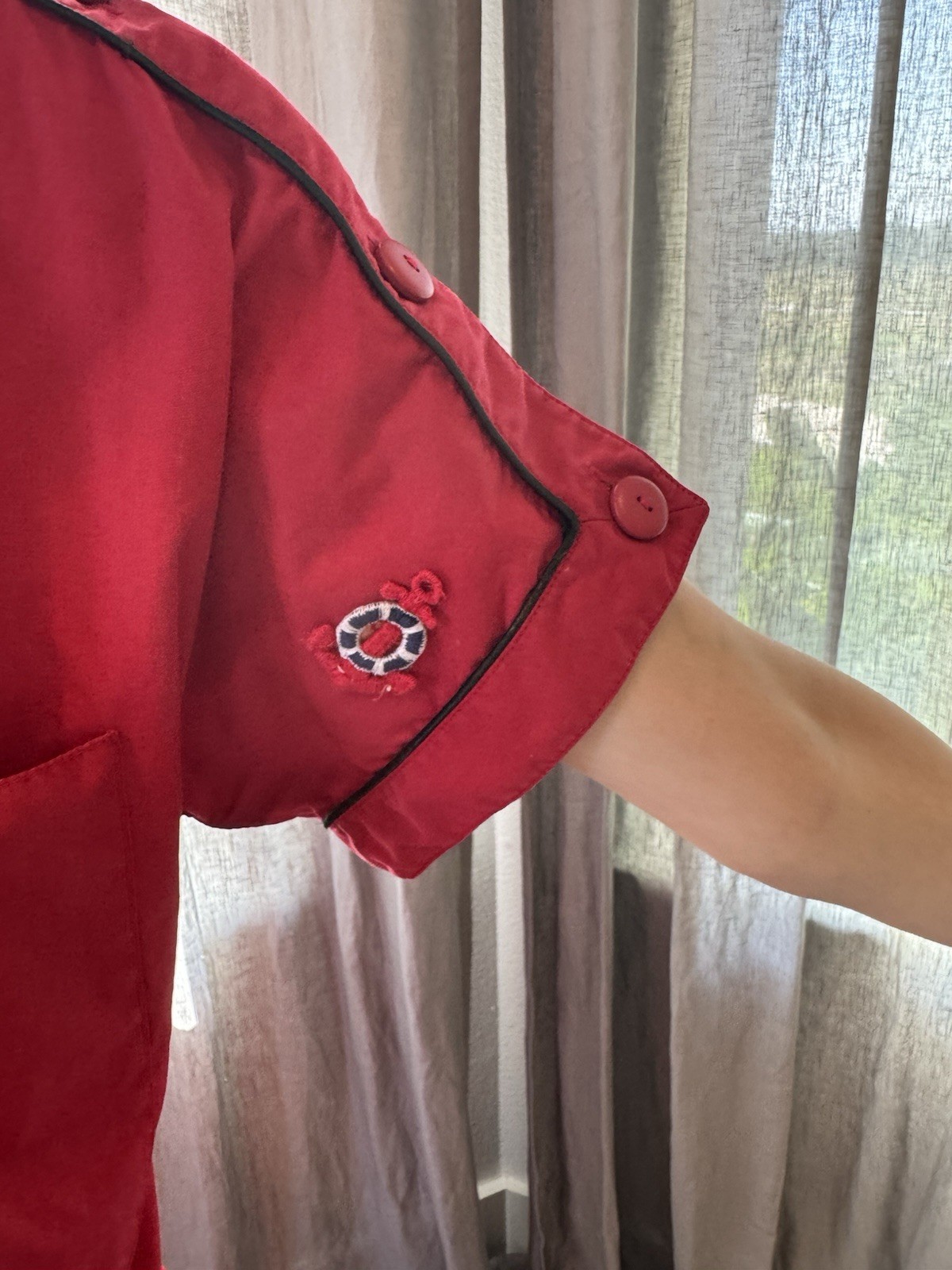 VTG 60’s/70’s Alan Austin France Red Womens Day Dress, Logo