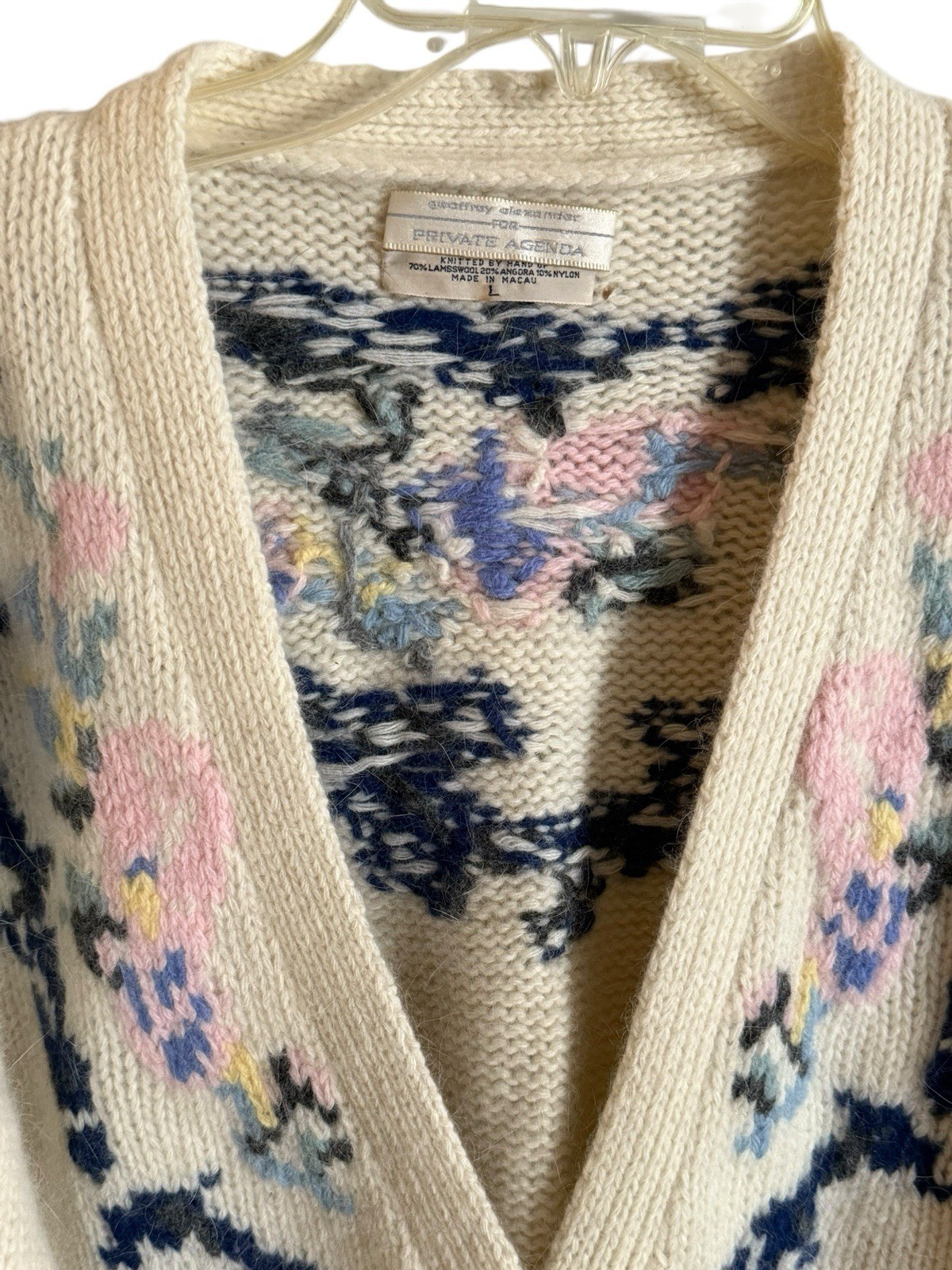 VTG Geoffrey Alexander Private Agenda Lambs Wool Angora Cottagecore Large EUC
