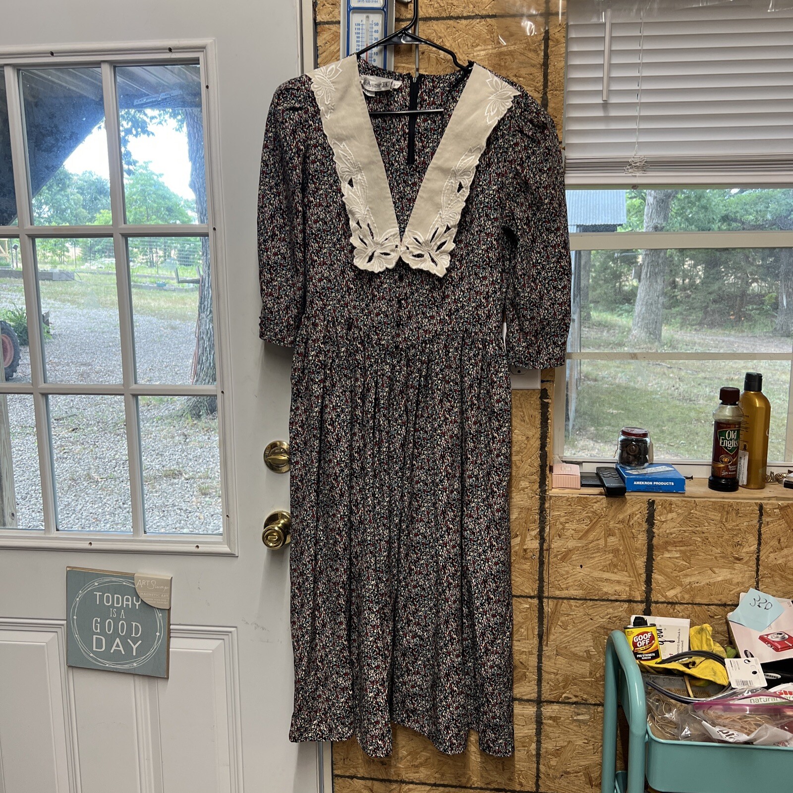 Vintage Act 1 I NY Prairie Cottage Core Midi Dress Size 9/10 (See Measurements)