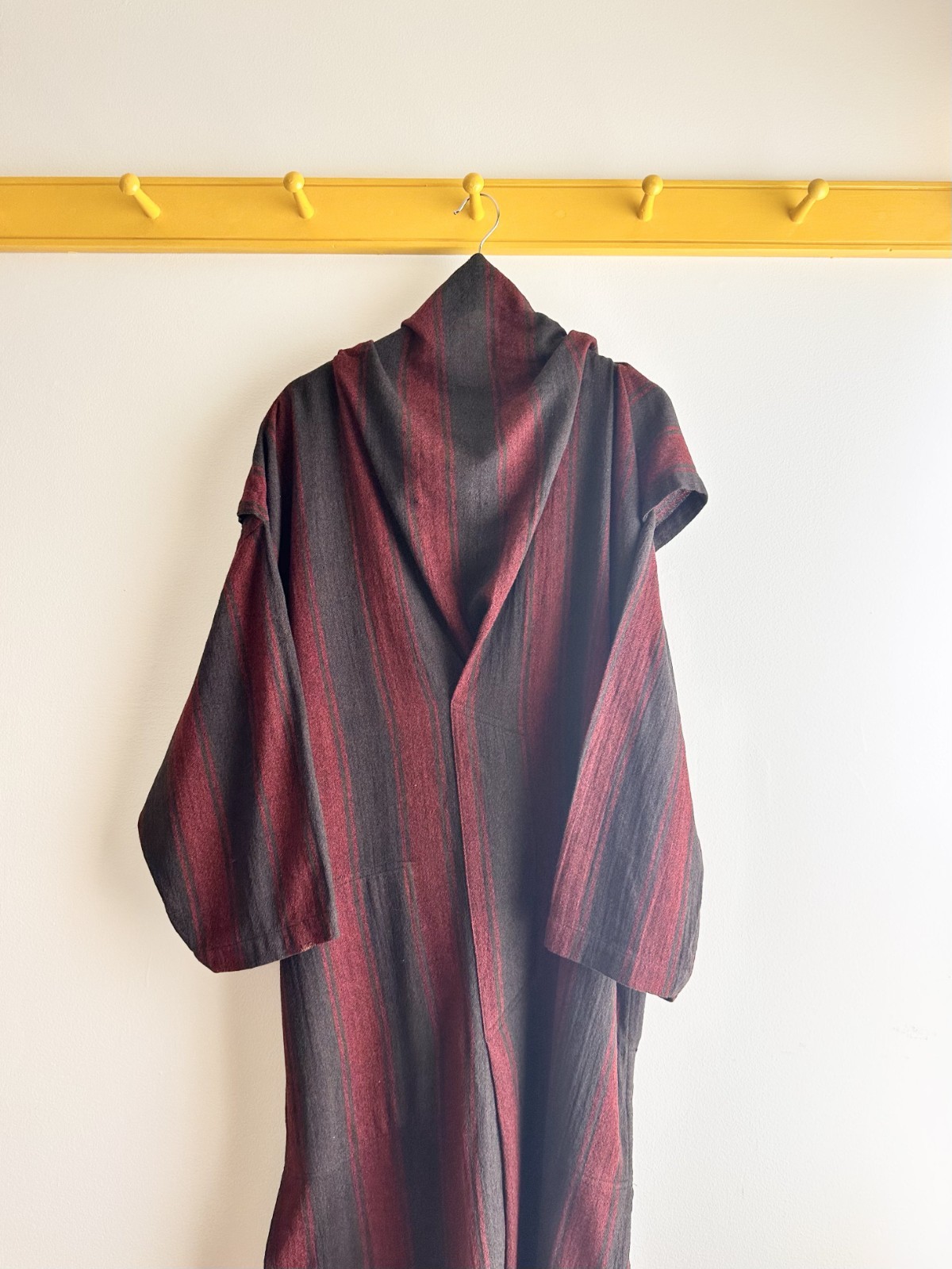 PLANTATION x Issey Miyake vintage 80s bold stripe scarf cowl neck smock dress OS