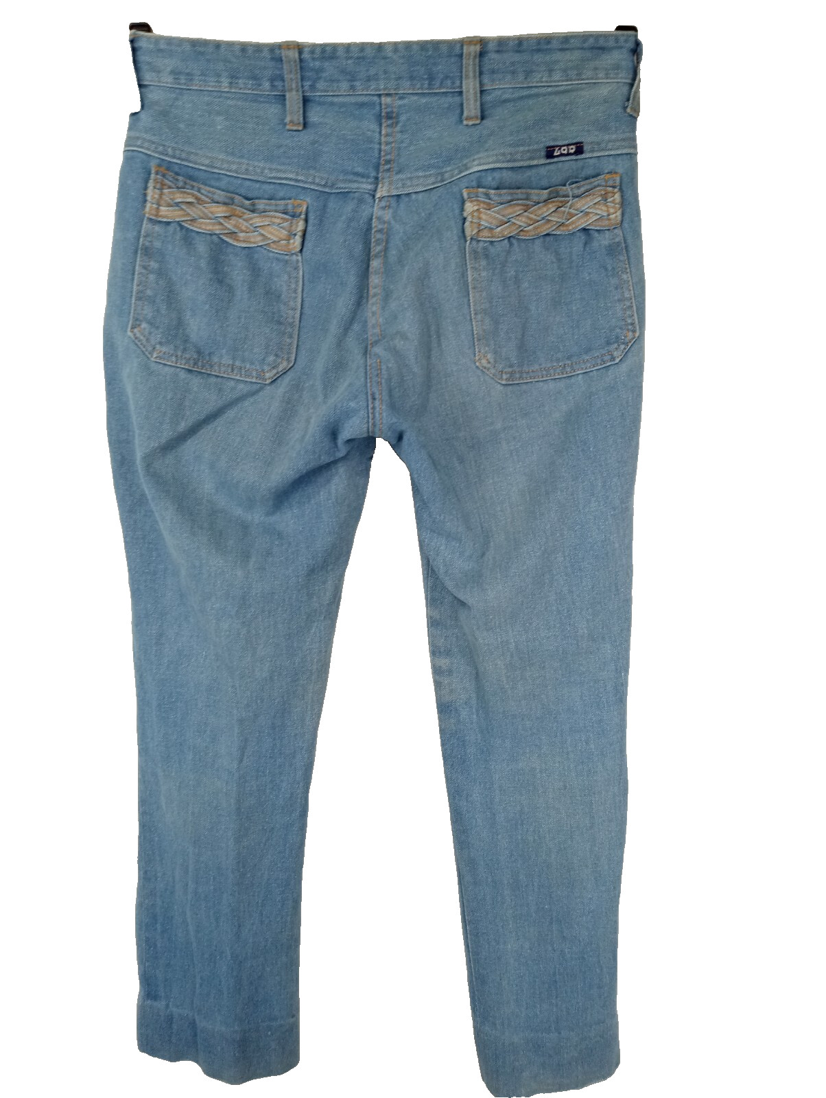 VTG 1970s’ 49R Belgium Denim Jeans women’s pants braided pockets 30 x 27