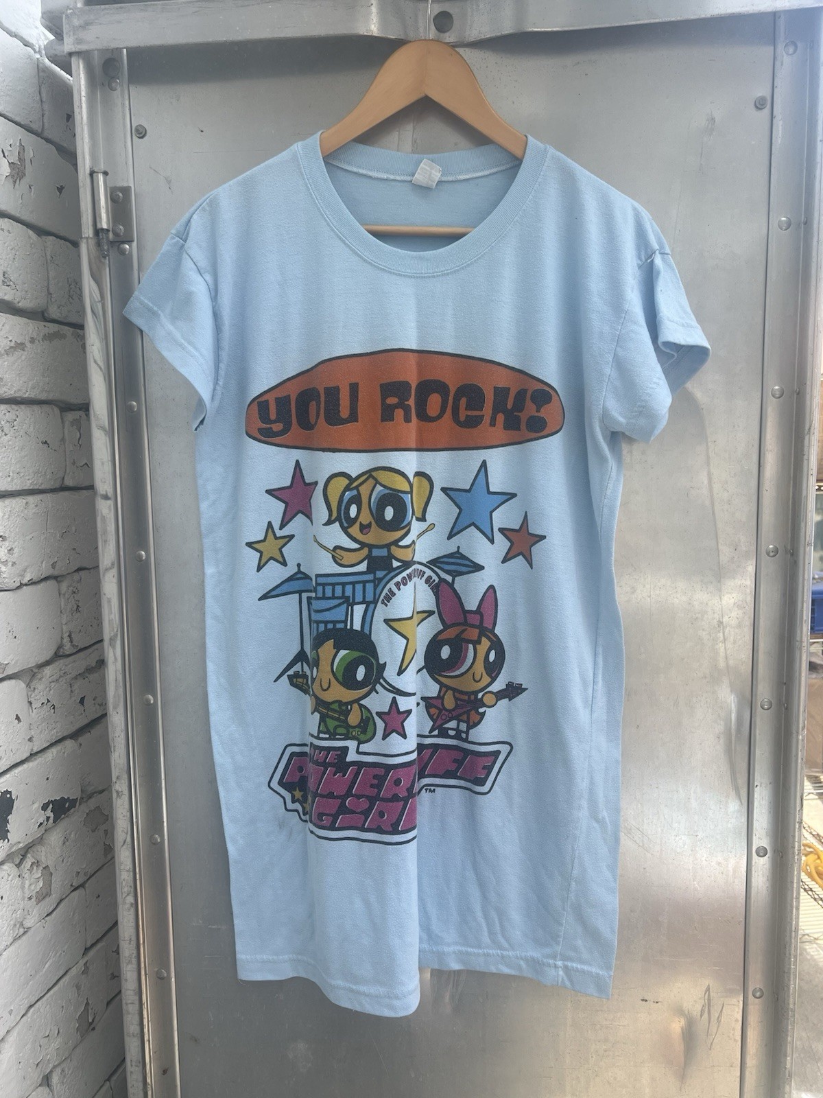 Vintage 1990s POWER PUFF GIRLS PAJAMAS LONG OVERSIZED SLEEP T-SHIRT