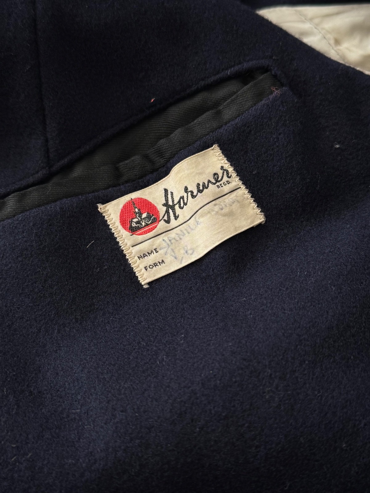1950s Vintage England ‘Fairfield’ High School Women’s Wool Jacket Blazer