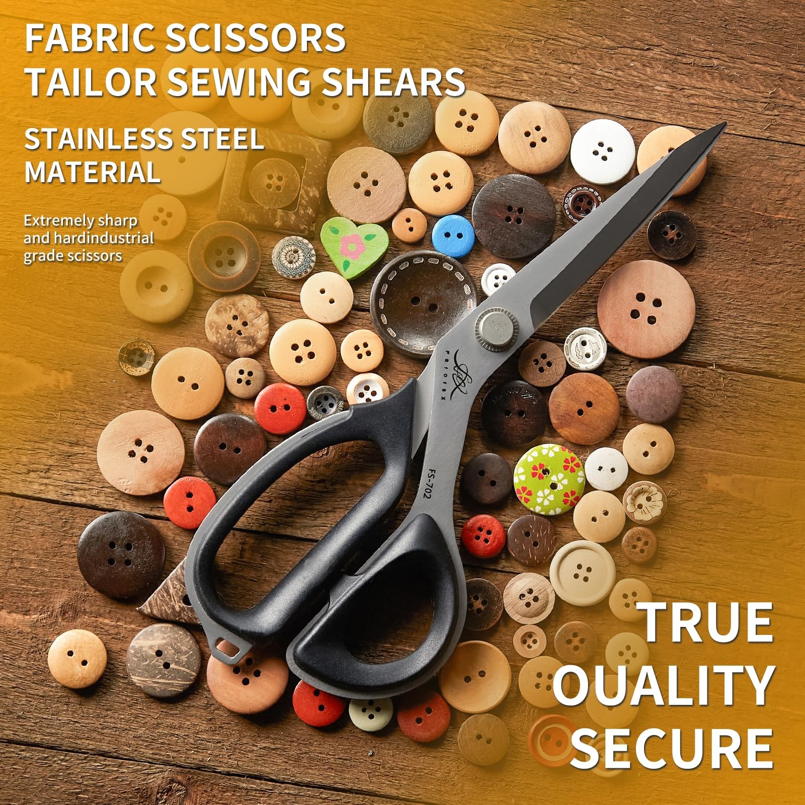 Fabric Scissors Tailor Sewing Shears Heady Duty Multi-Purpose Integral Molding S