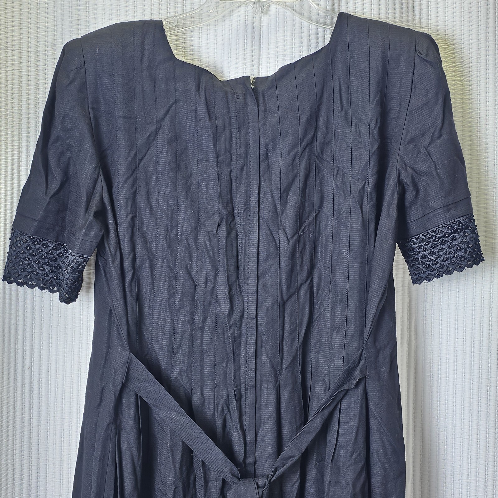 Vintage rayon gauze weight Sarah Elizabeth cottage core short sleeve dress sz 12