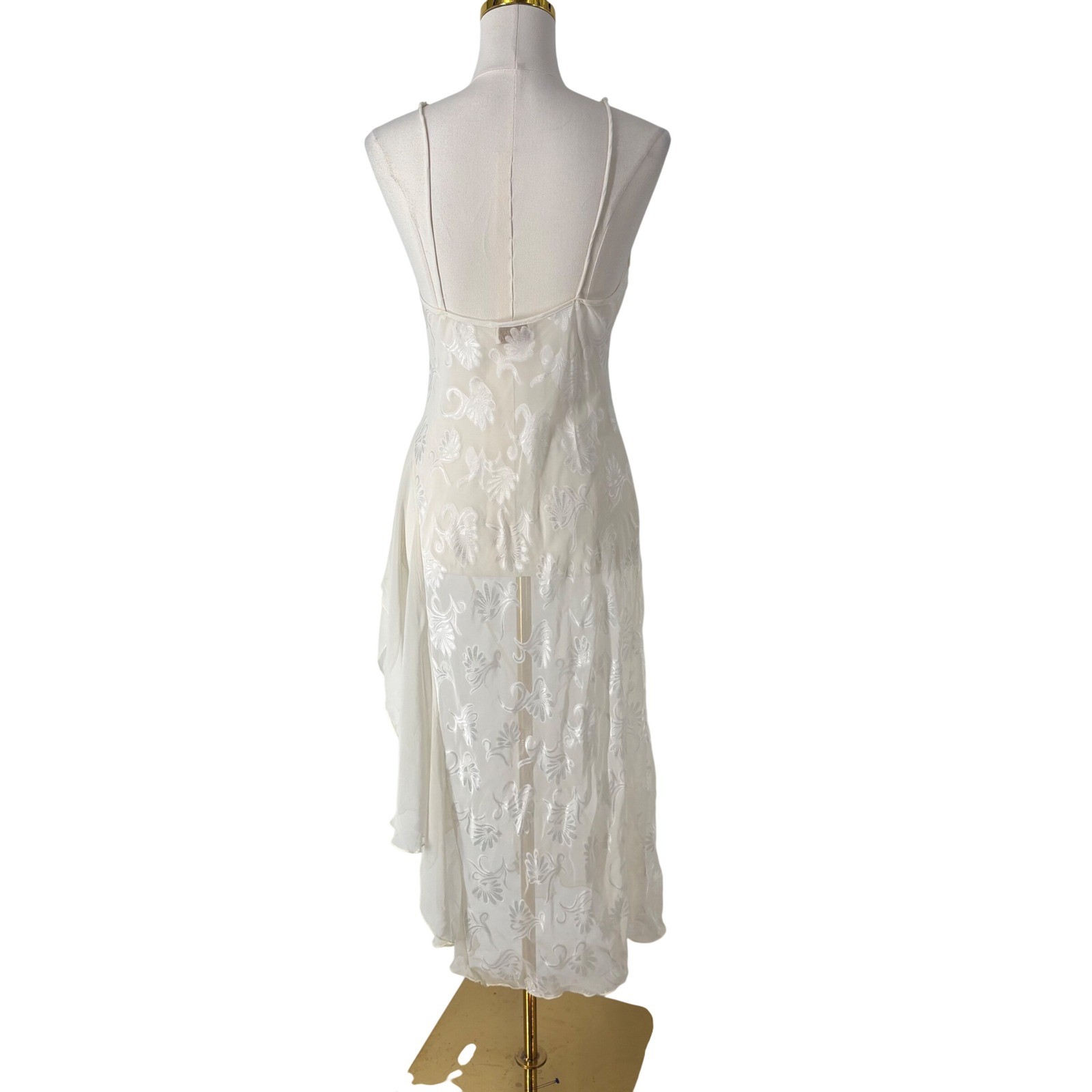 Vintage Victorias Secret Gold Label Cowl Neck Handkerchief Slip Dress M Ethereal