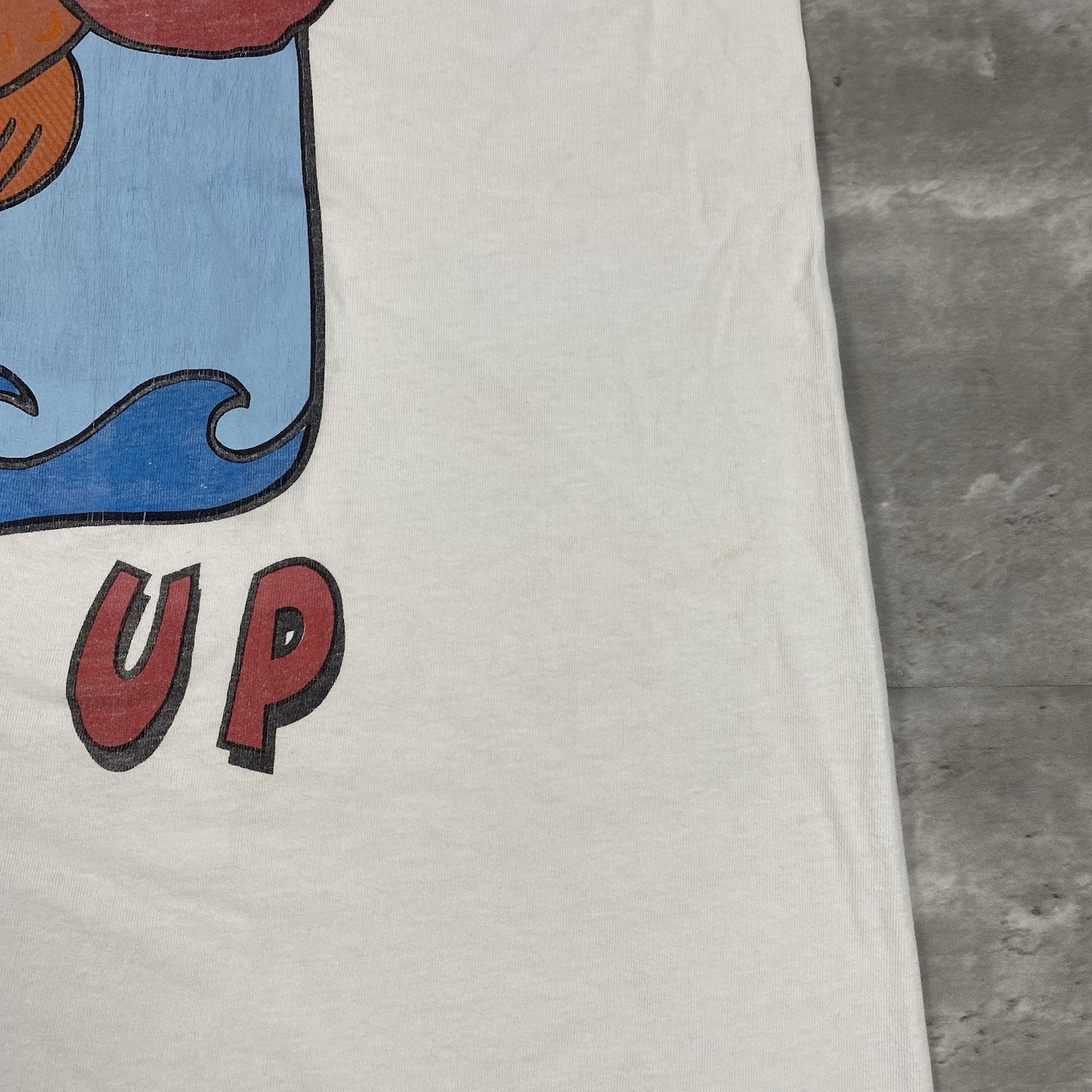 vintage 90s PUCKER UP FISH t shirt OVERSIZED COVER UP funny