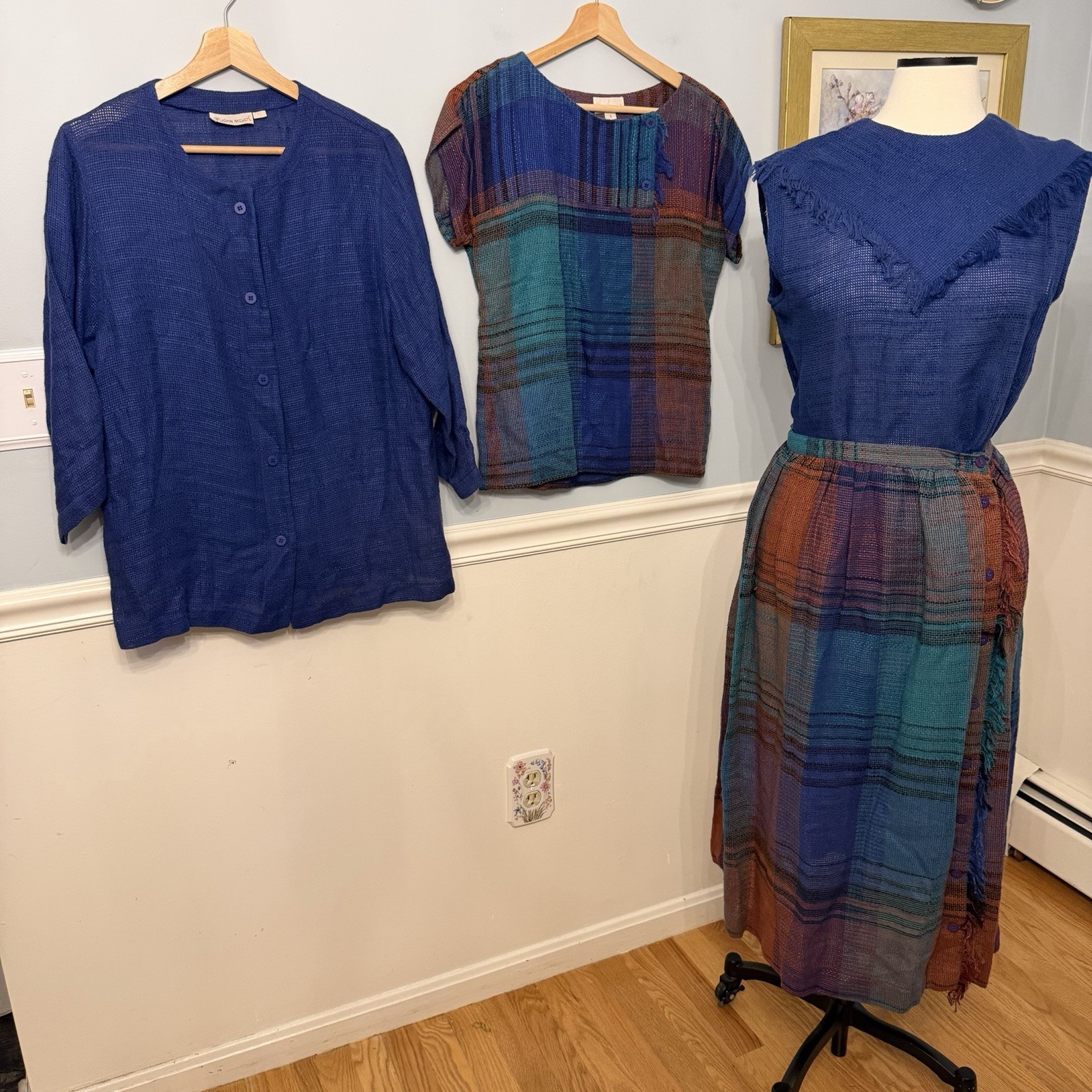 Vintage John Meyer Of Norwich 4 Piece Skirt Top Set Size 12 Mix & Match 60s MCM