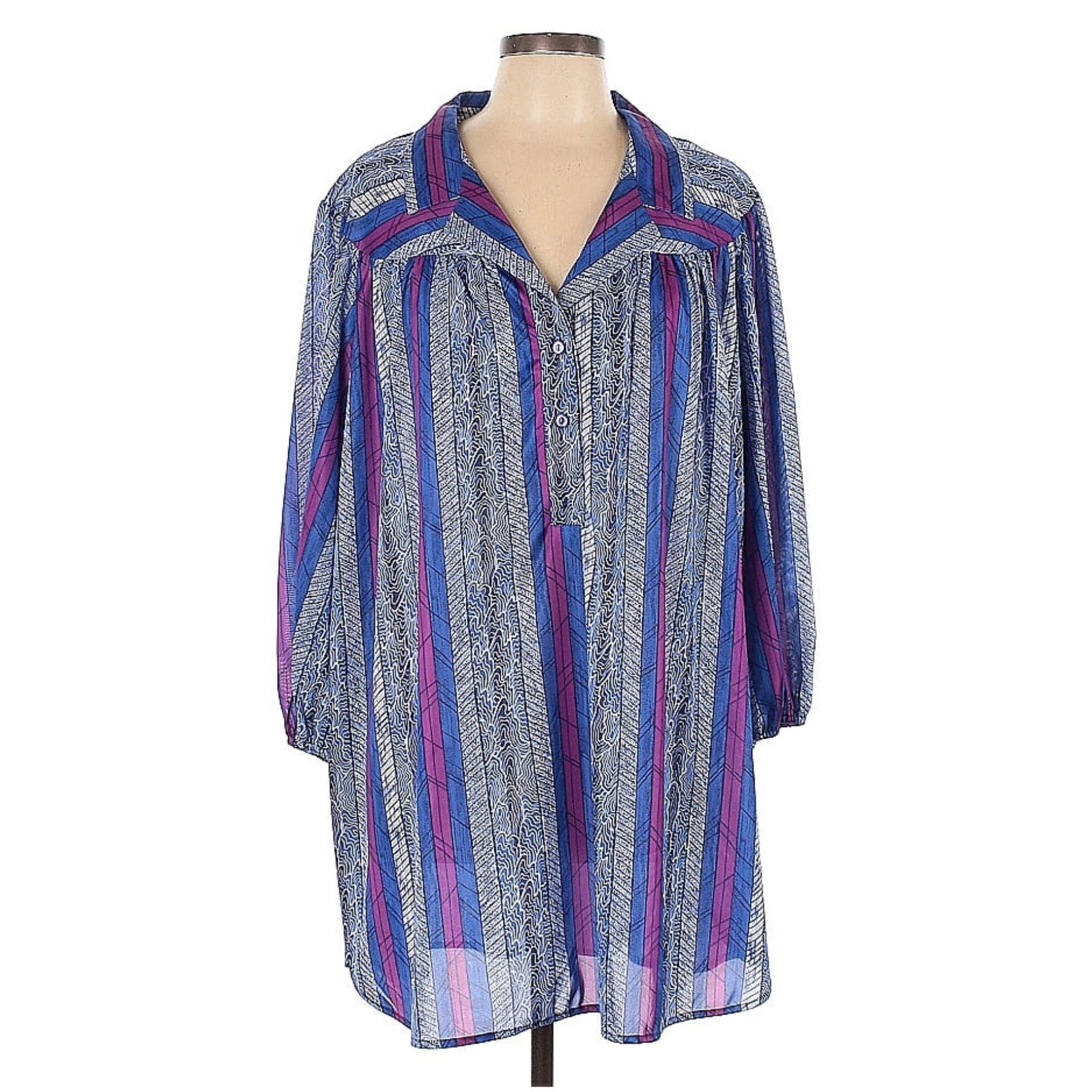 NWT Vintage 16 Dani J USA Oversized Shirt Tunic Dress Boho Art Teacher Deadstock