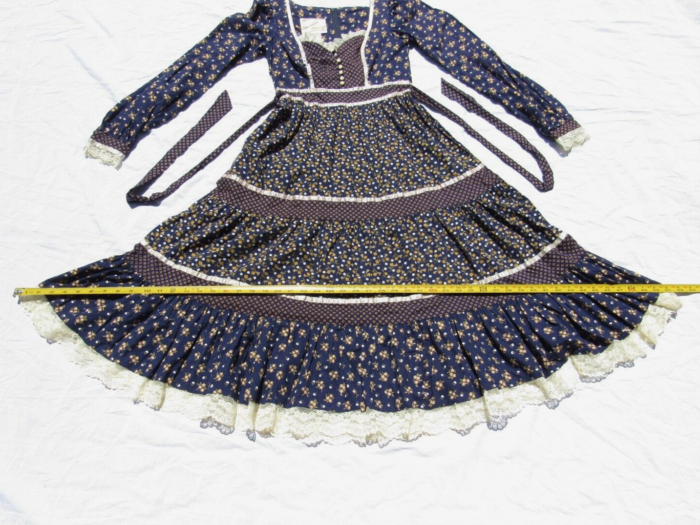 Vtg Gunne Sax Dress Jessica McClintock Prairie Cottage Core Western Victorian
