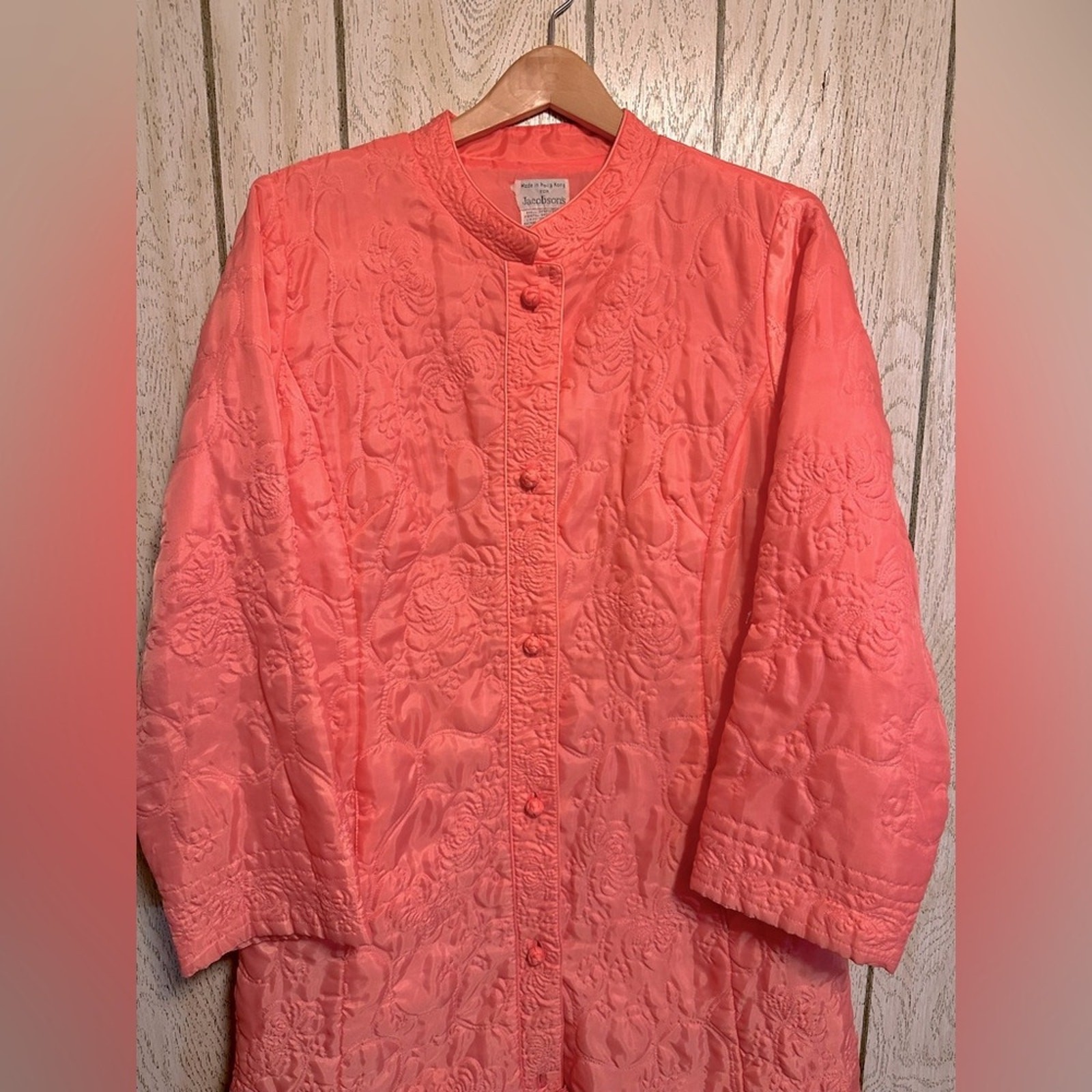 Fantastic Vintage 1970s Pink Quilted Long Coat by Jacobson’s ~ GUC!!