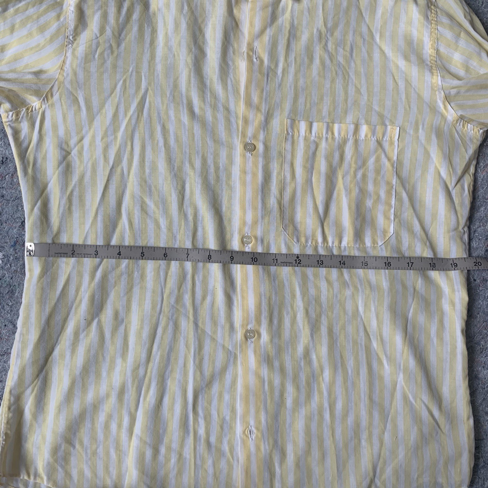 Vintage late 70s early 80s soft lightweight yellow white striped layering top