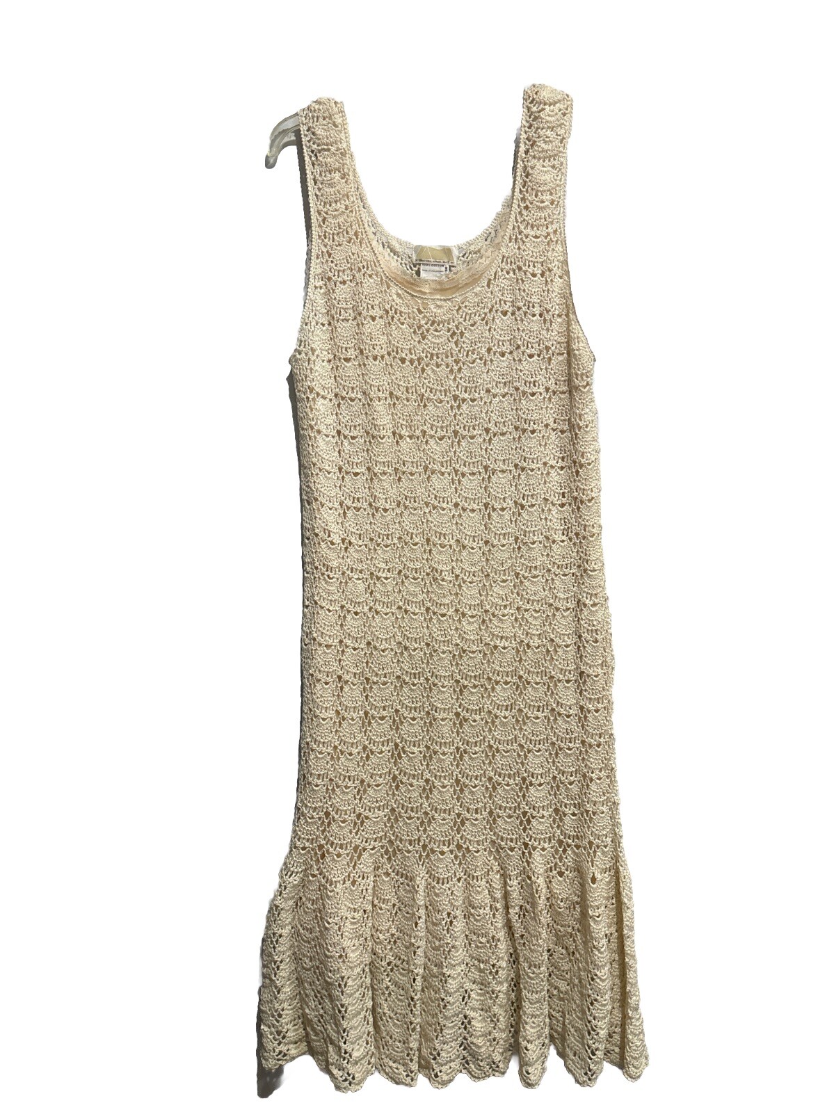 80’s International Apparel Mart, Inc. Doily Crochet Maxi Dress Sz 3X Lined Cotto