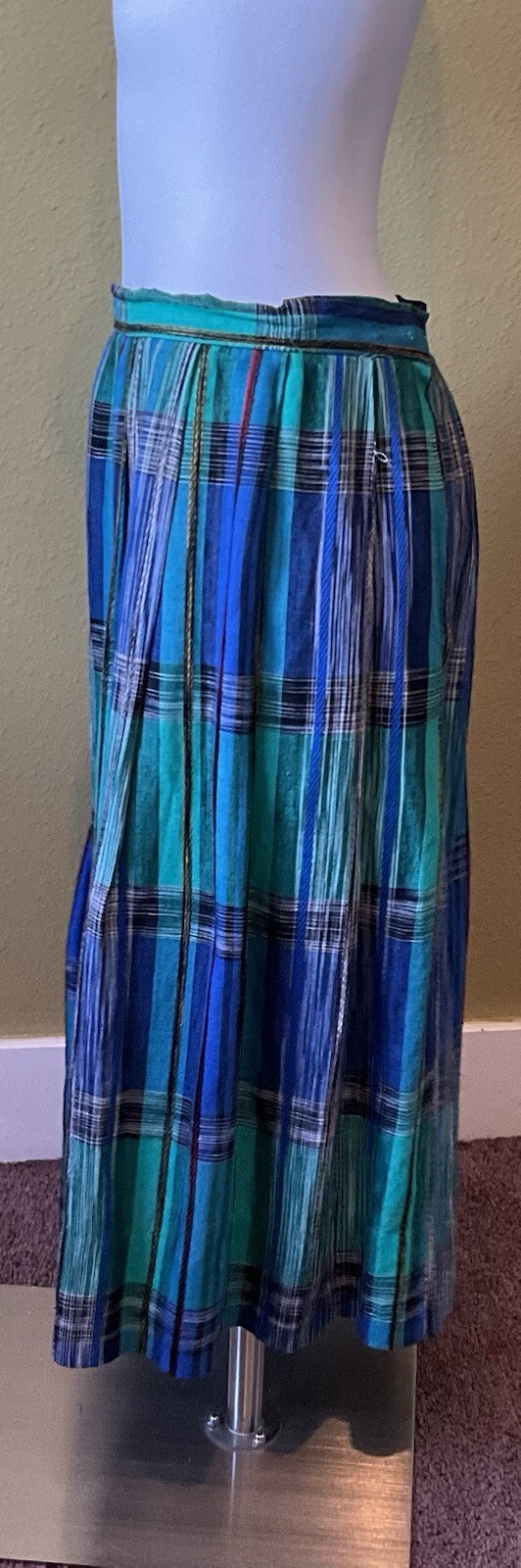 VTG Tica Women’s Pleated Skirt Plaid Size 14 Made in USA Union Tag Preppy