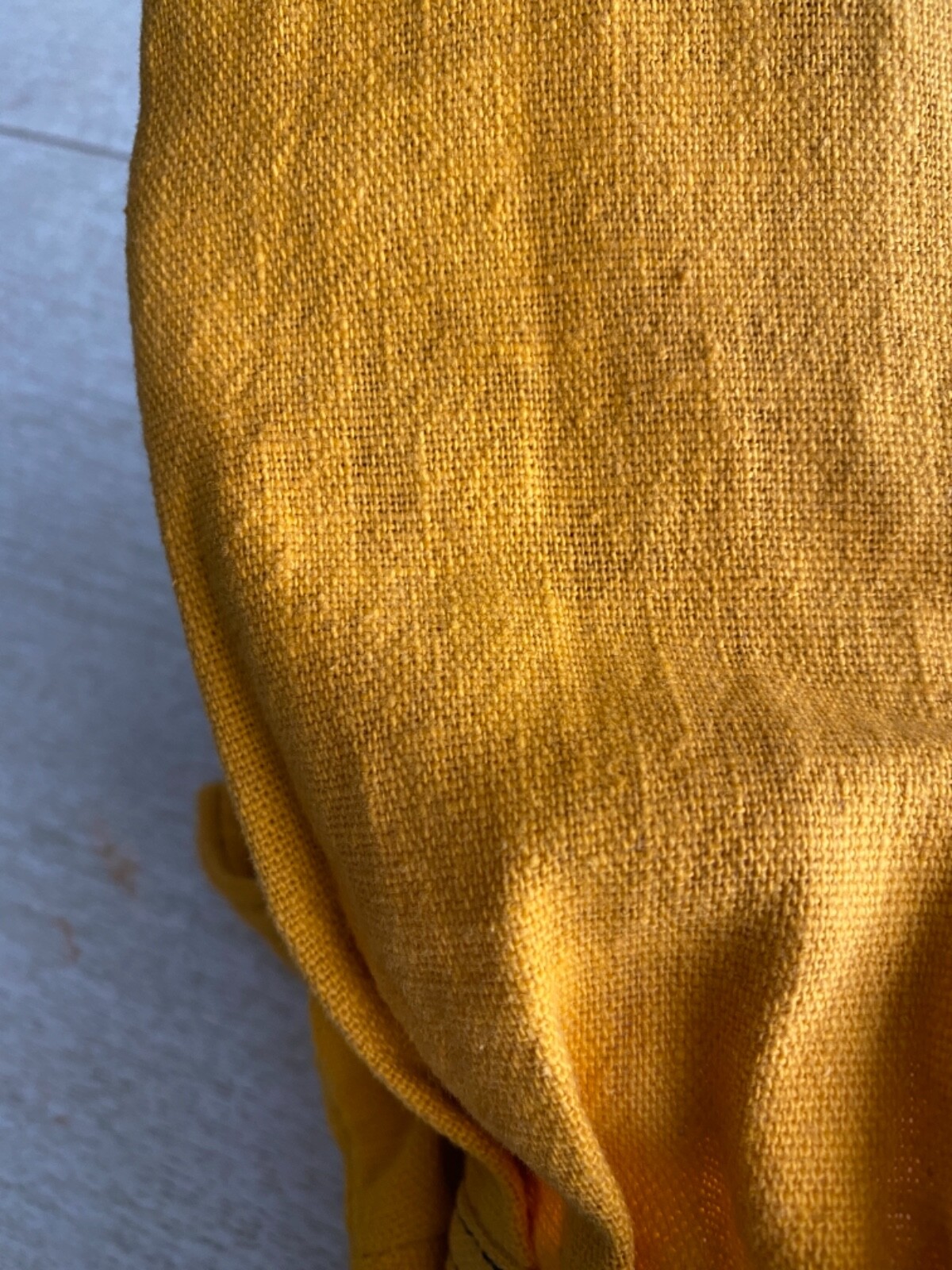 Vintage 70s The Art Shirt Dress Size 11-12 Yellow Long Sleeve