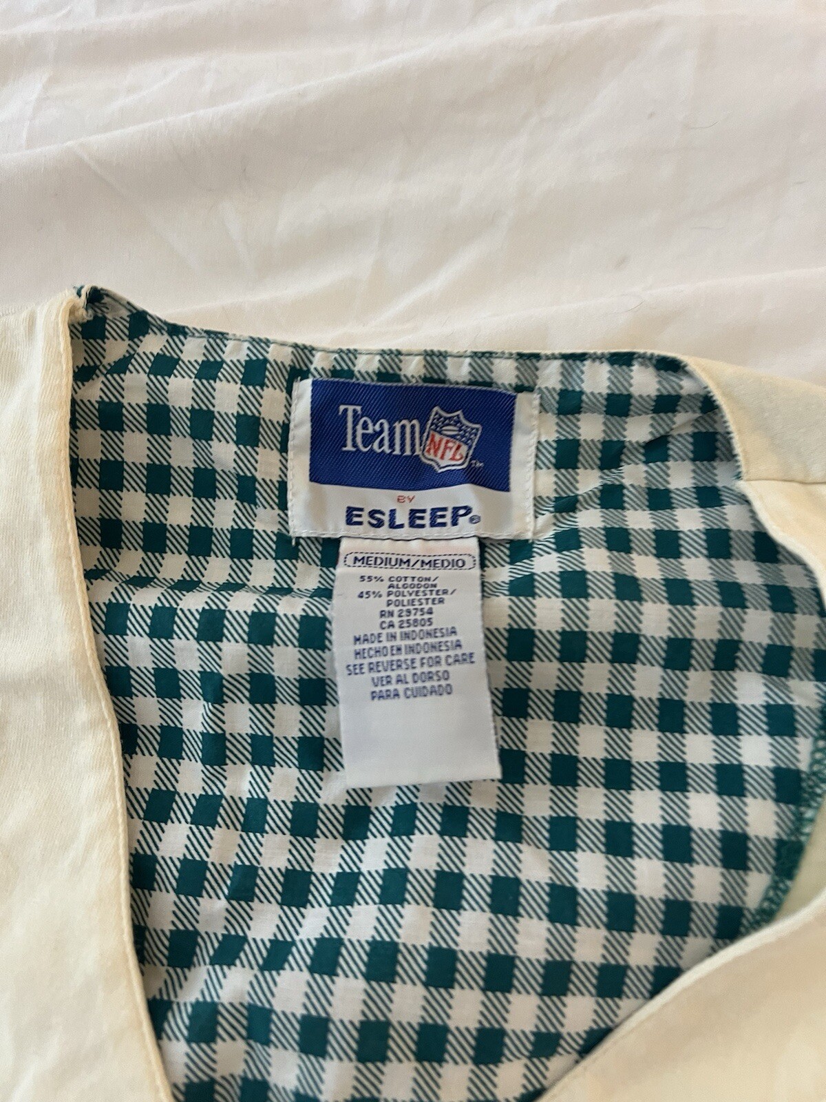 Vintage Miami Dolphins NFL By Esleep Button Up Pajama Shirt Womens Medium 380