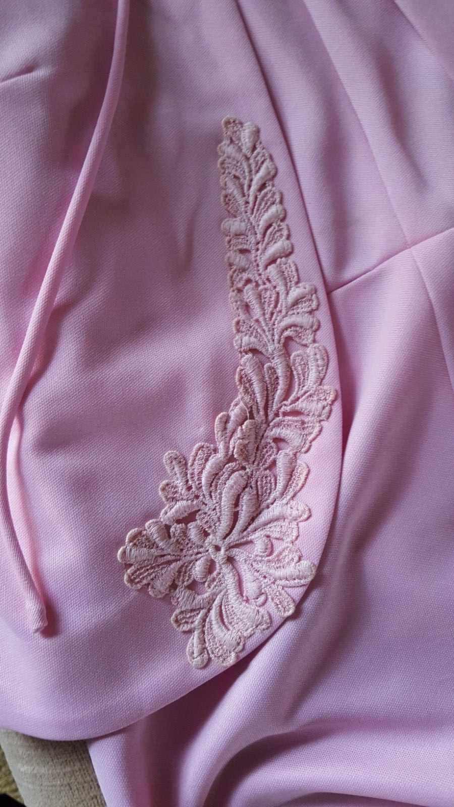 1970s Jerrie Lurie Womens Pink Polyester Long Formal Sleeveless Dress w/ Jacket