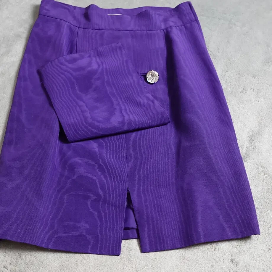 Vintage Genny Electric Purple Grape Satin Skirt Women’s Made in Italy for Neiman