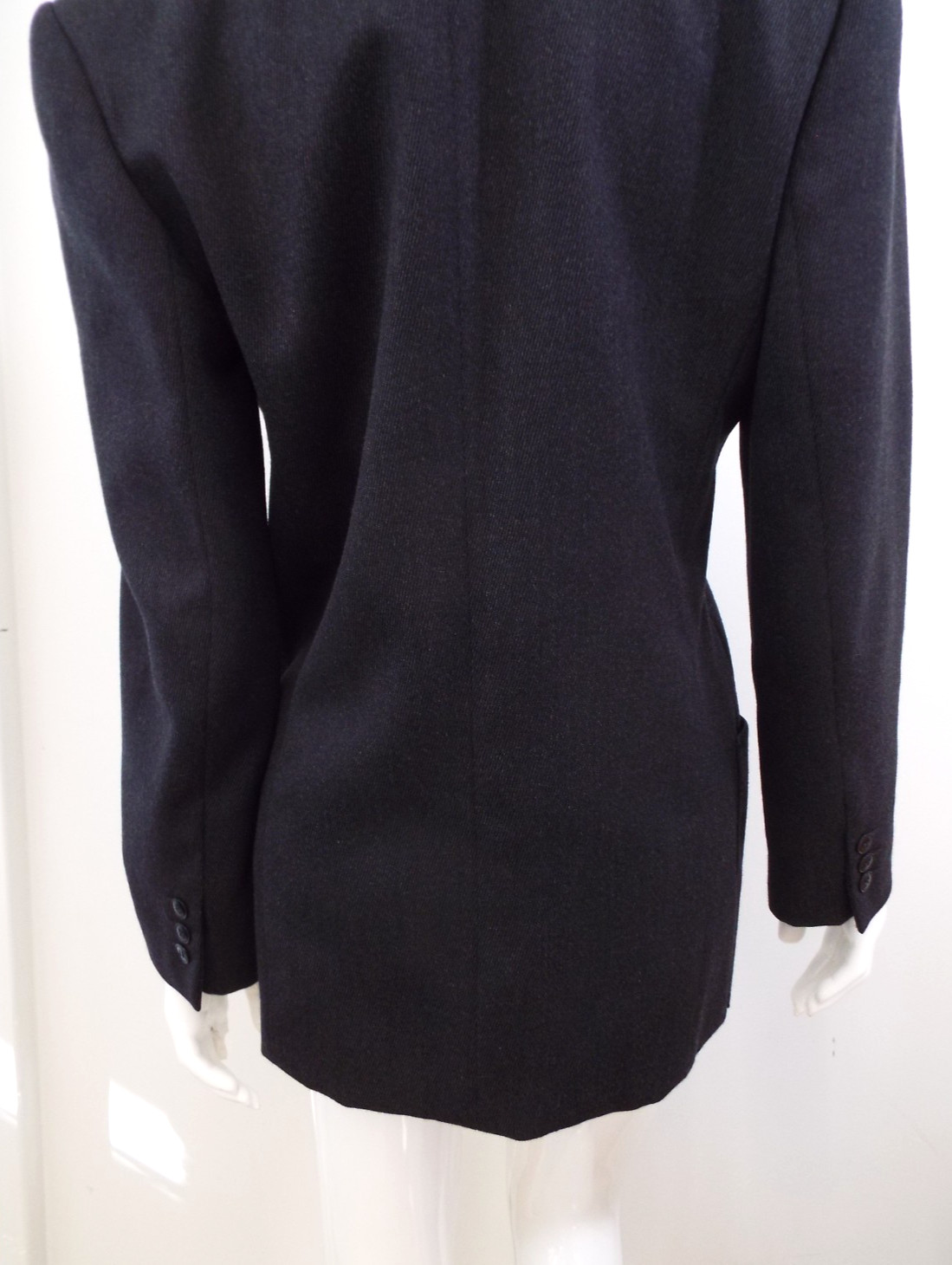 Vintage Giorgio Armani Charcoal Gray Wool Blazer Suit Jacket Italy Size 42