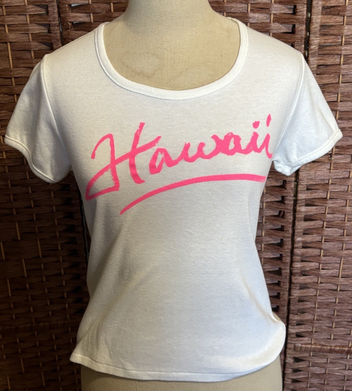 Vintage Hawaii Babydoll Shirt Surf Barbie USA Single Stitch Medium