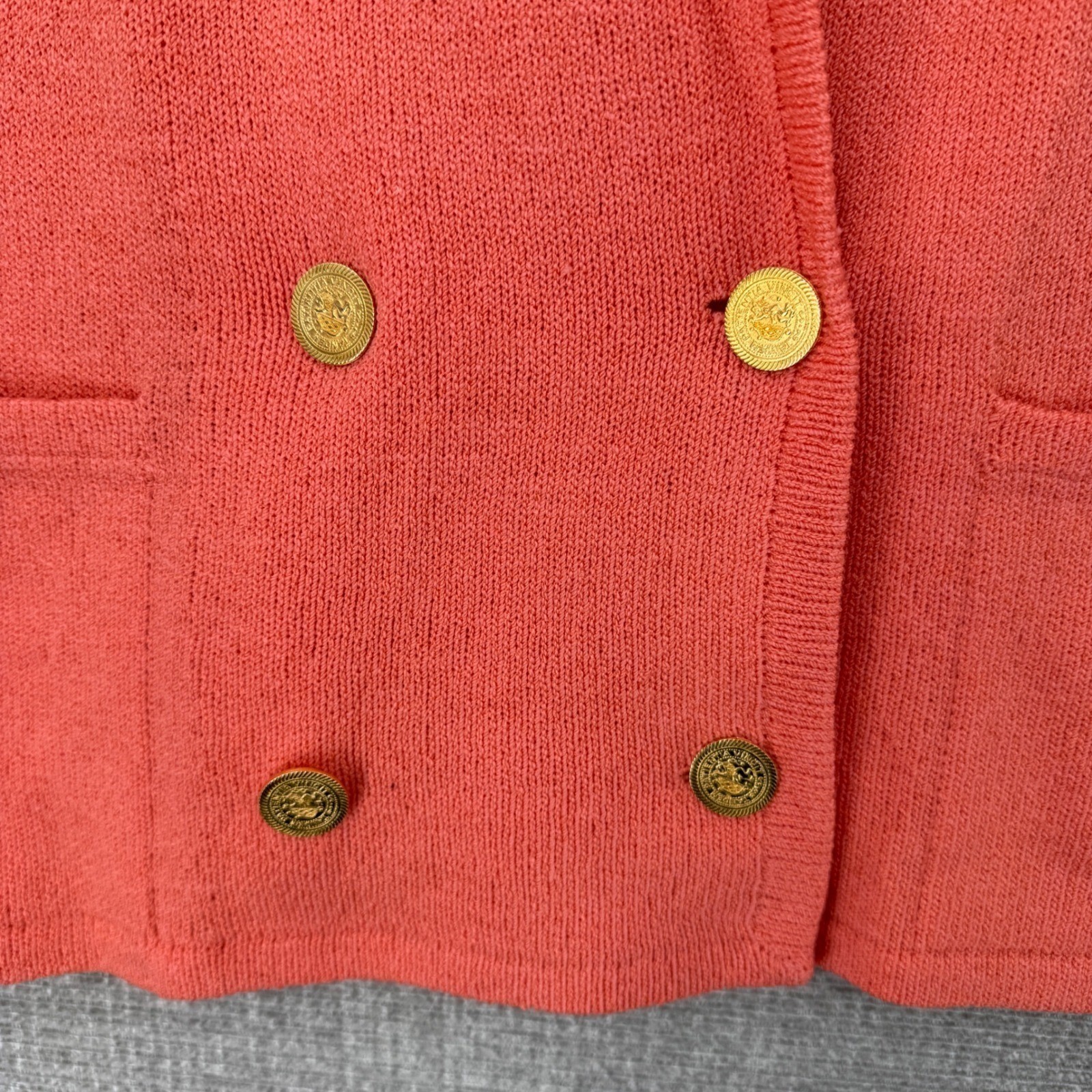 Vintage Don Sayres for Wellmore Skirt Suit Women 6 Salmon Pink Wool Knit Vintage