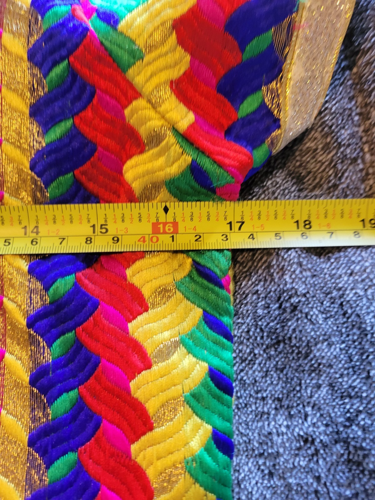 VINTAGE COLORFUL KAFTAN MINI DRESS MULTICOLOR WITH GOLD DETAILS SIZE M