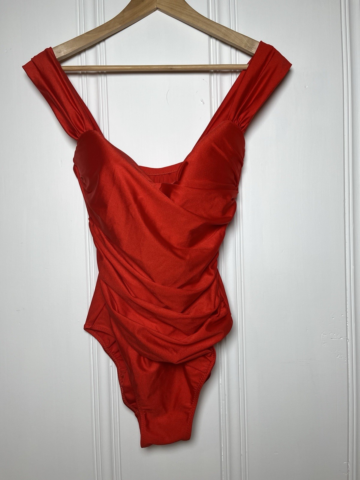 Vintage Gottex Swimsuit Size 12 Red 80s 90s Gorgeous Retro FAST SHIP