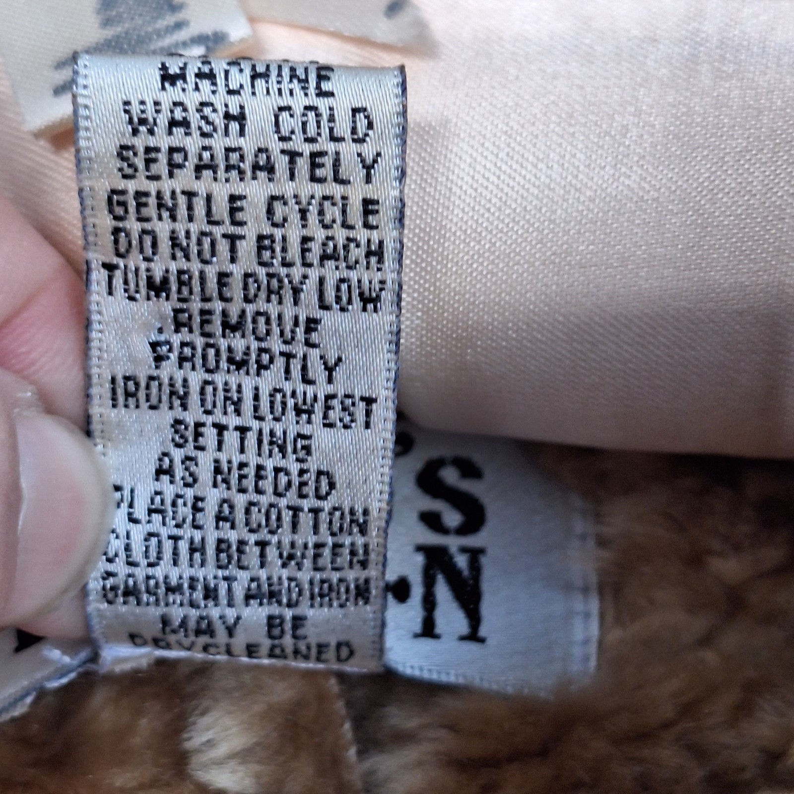 Vtg Chico’s Design Artisan Faux Suede Fur Shearling Coat Sz 1
