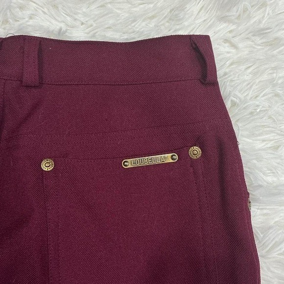 Vintage 80s Loubella Burgundy high-waisted straight-leg trousers