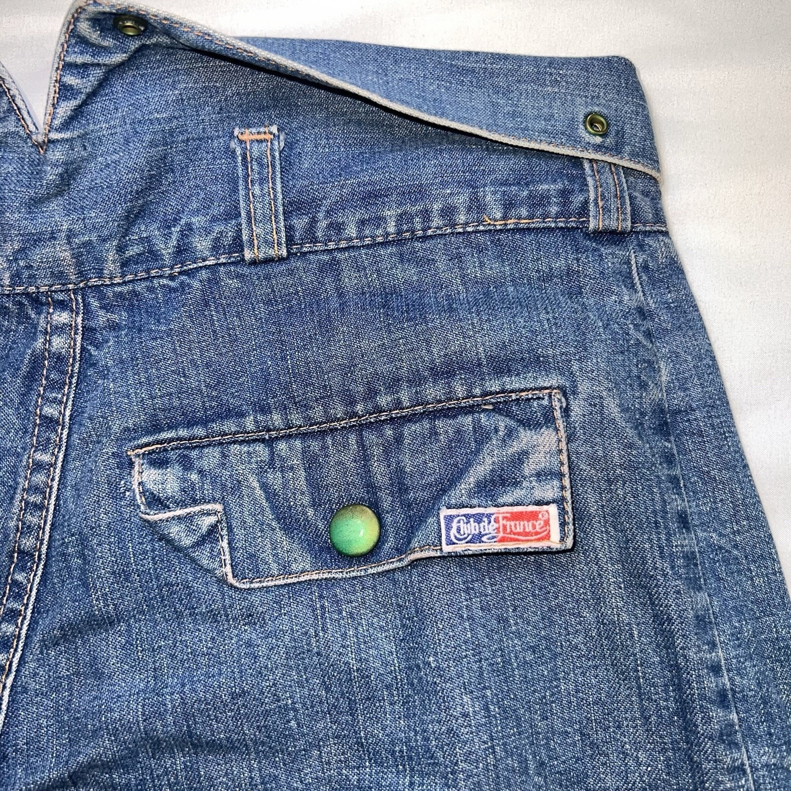 Club De France Jeans Europe Size 38 / US 6 Blue Fiold Over Denim Vintage 70s 80s