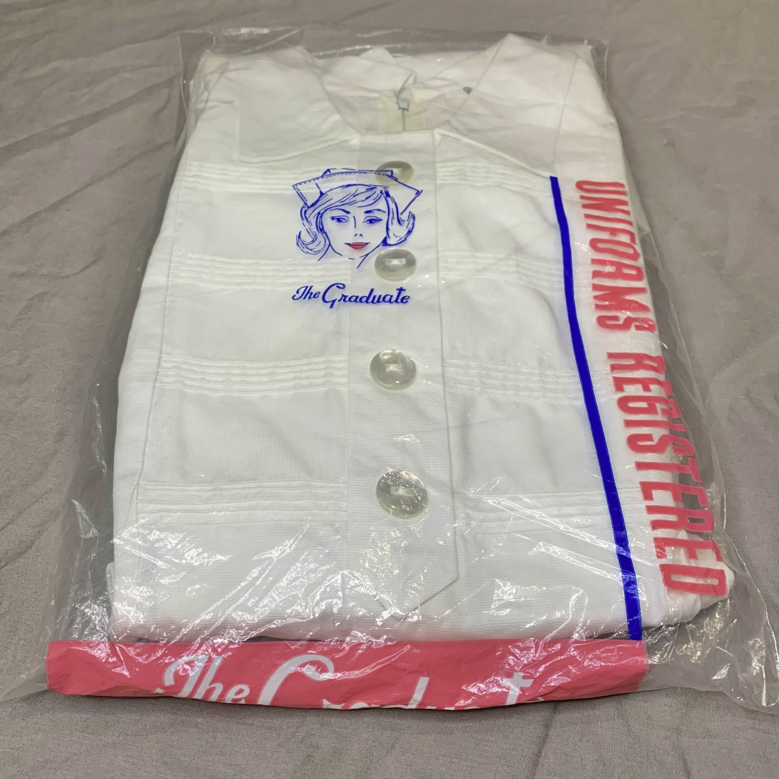 Vintage 60s 70s The Graduate Nurse Uniform Dress NOS NWT Size 10 White