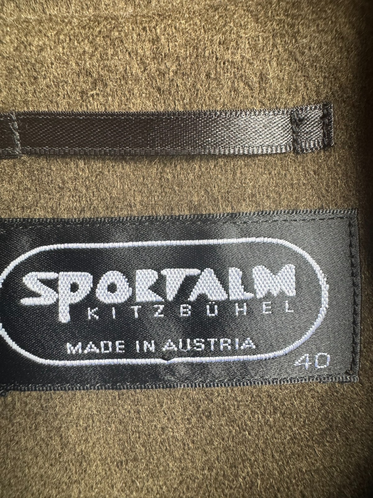 Sportalm Kitzbühel military jacket virgin wool cashmere olive size 40-44 Vintage