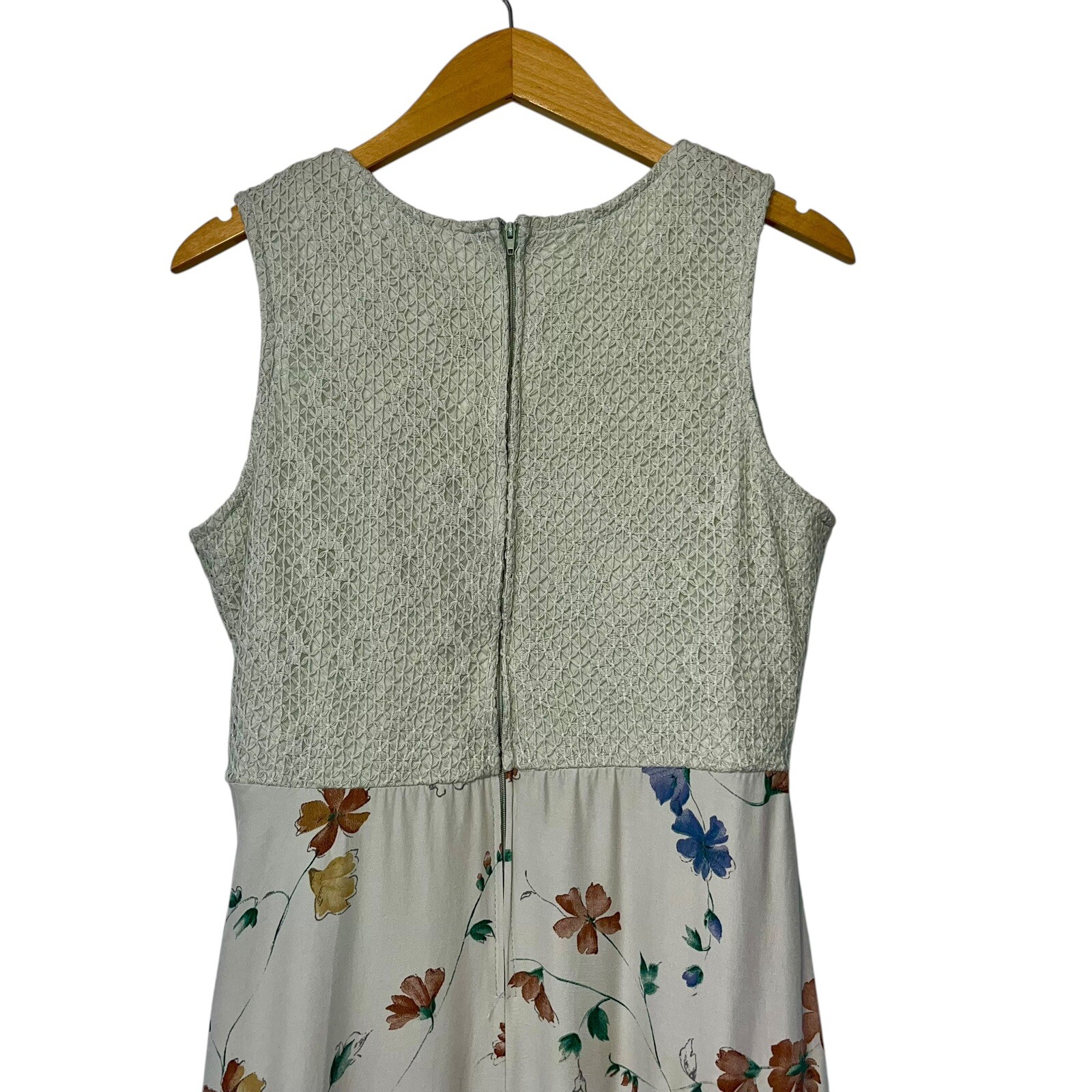 Vtg Sharade Of CA 90s Floral Crochet Top Maxi Dress Babydoll Sz 10 Y2K Fairy
