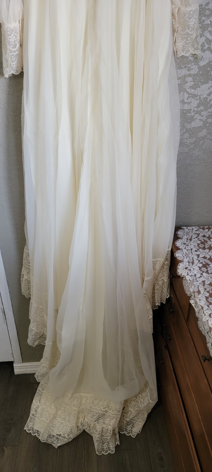 Vintage Victorian bridal Dress Praire Style Lace ivory wedding cottage core