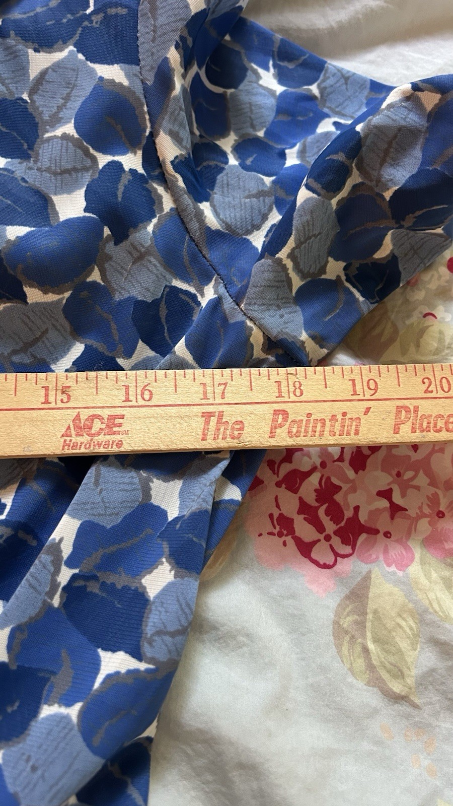 Vintage 50’s Button Tie front Blue Day Dress Syd Frankel 36” Bust Medium Large