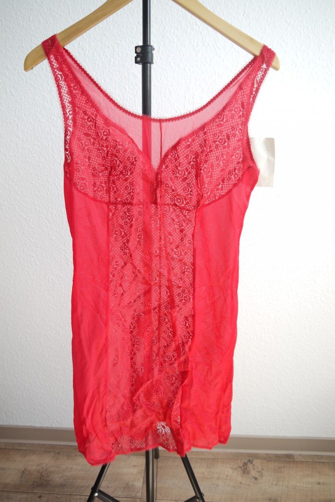 Negligee GDR women VEB knitted fashion vintage nightgown underskirt underskirt