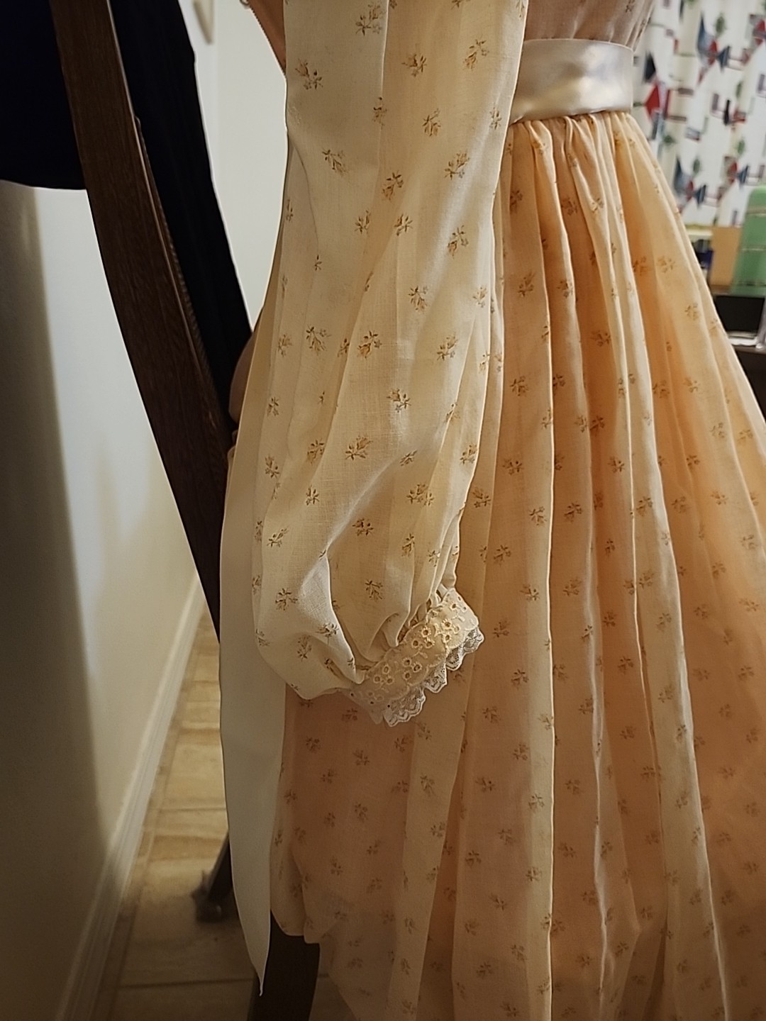 Handmade Pink Vintage Floral Victorian Prarie Cottagecore Dress